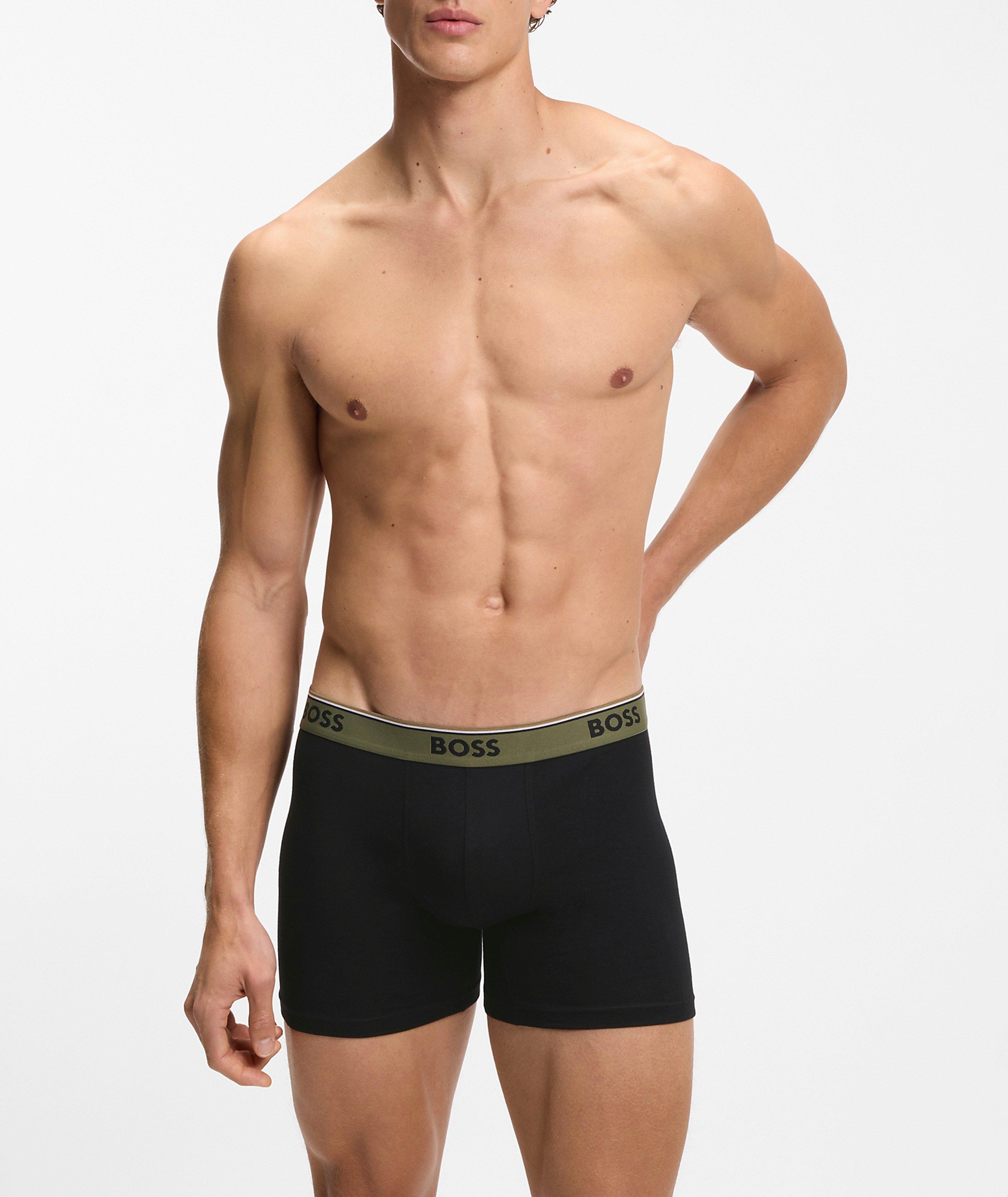 Three-Pack Logo-Print Boxer Briefs image 1