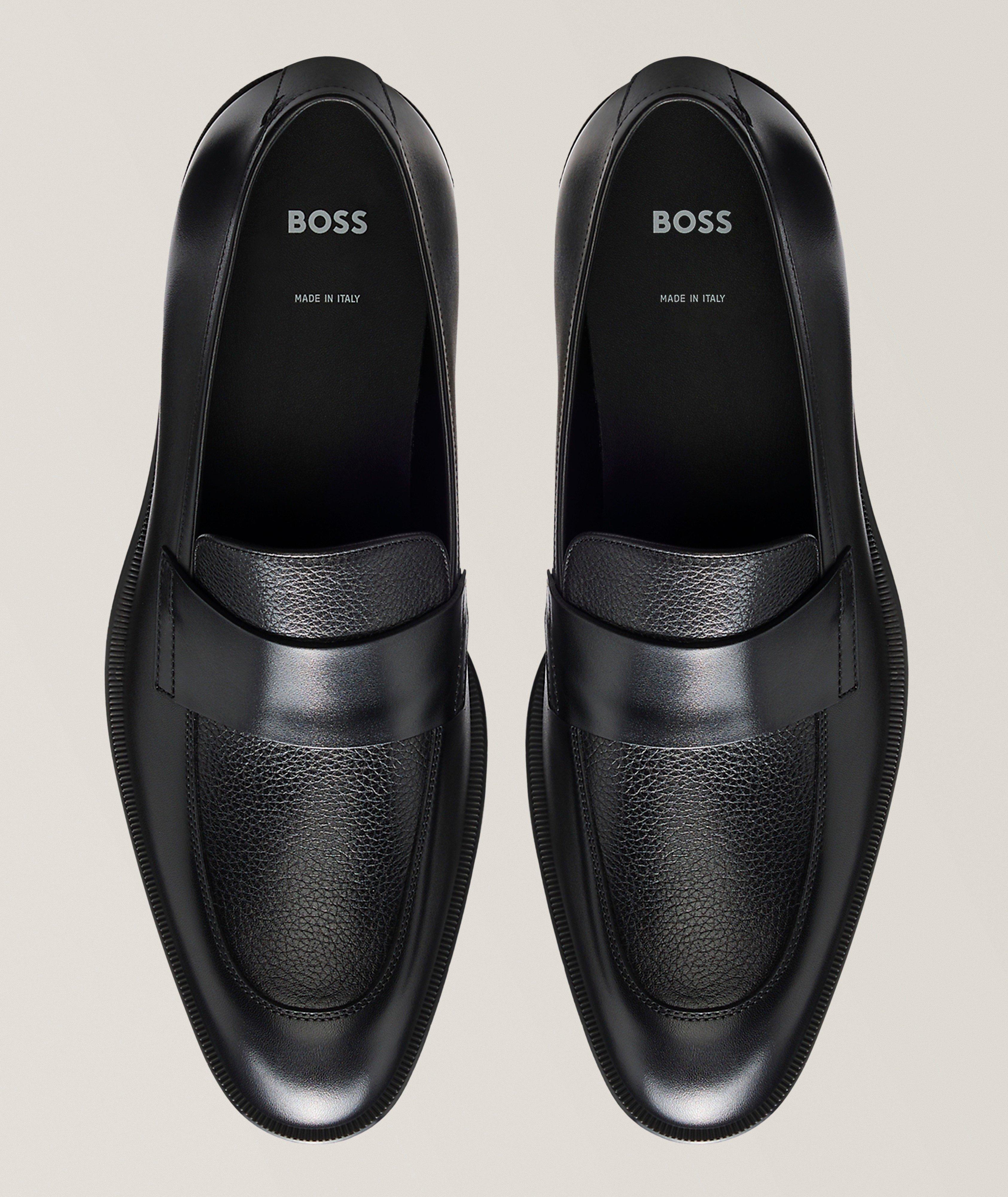 Derrek Grained Vamp Leather Loafers image 1