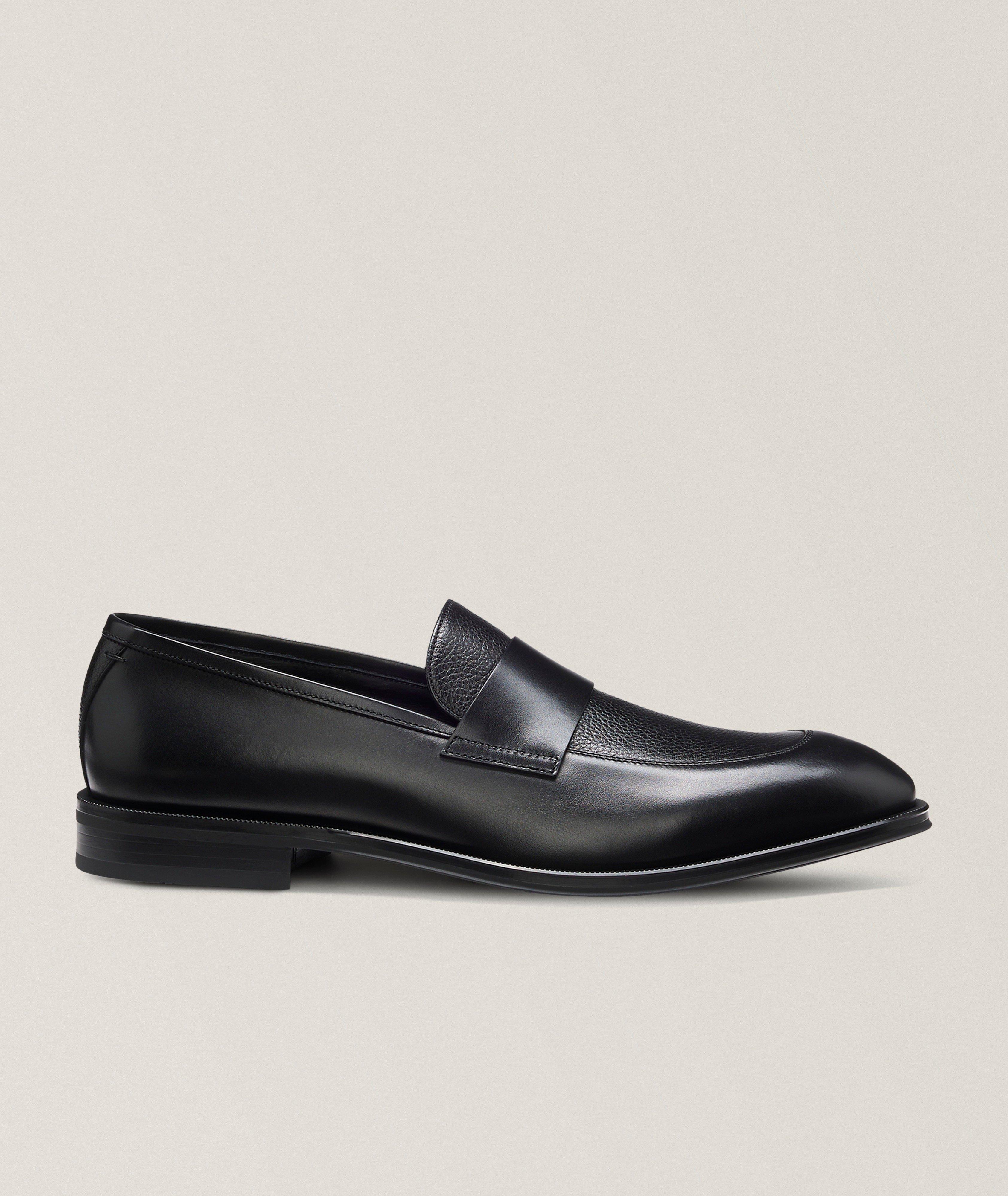 Derrek Grained Vamp Leather Loafers image 0