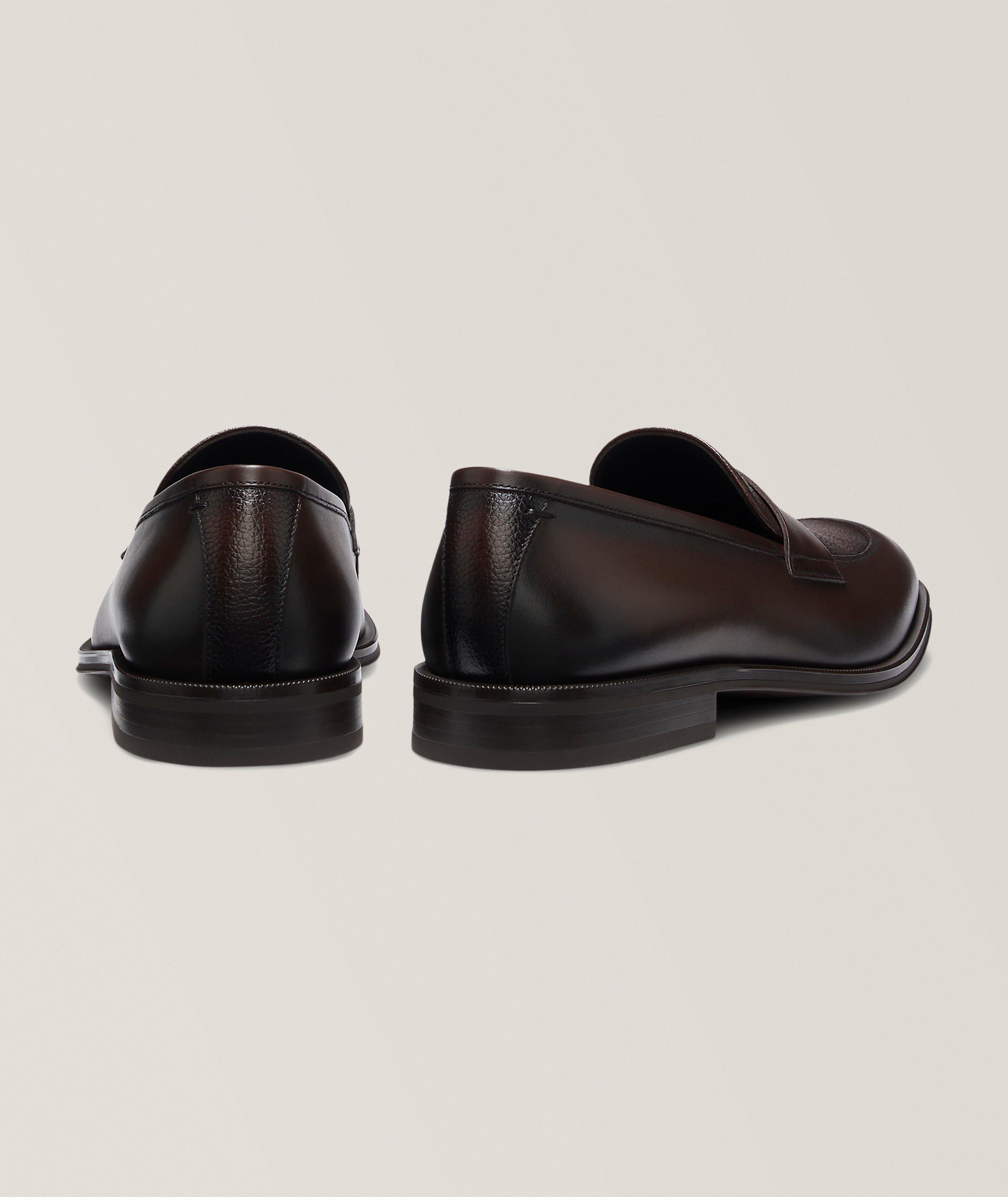 Derrek Grained Vamp Leather Loafers image 2