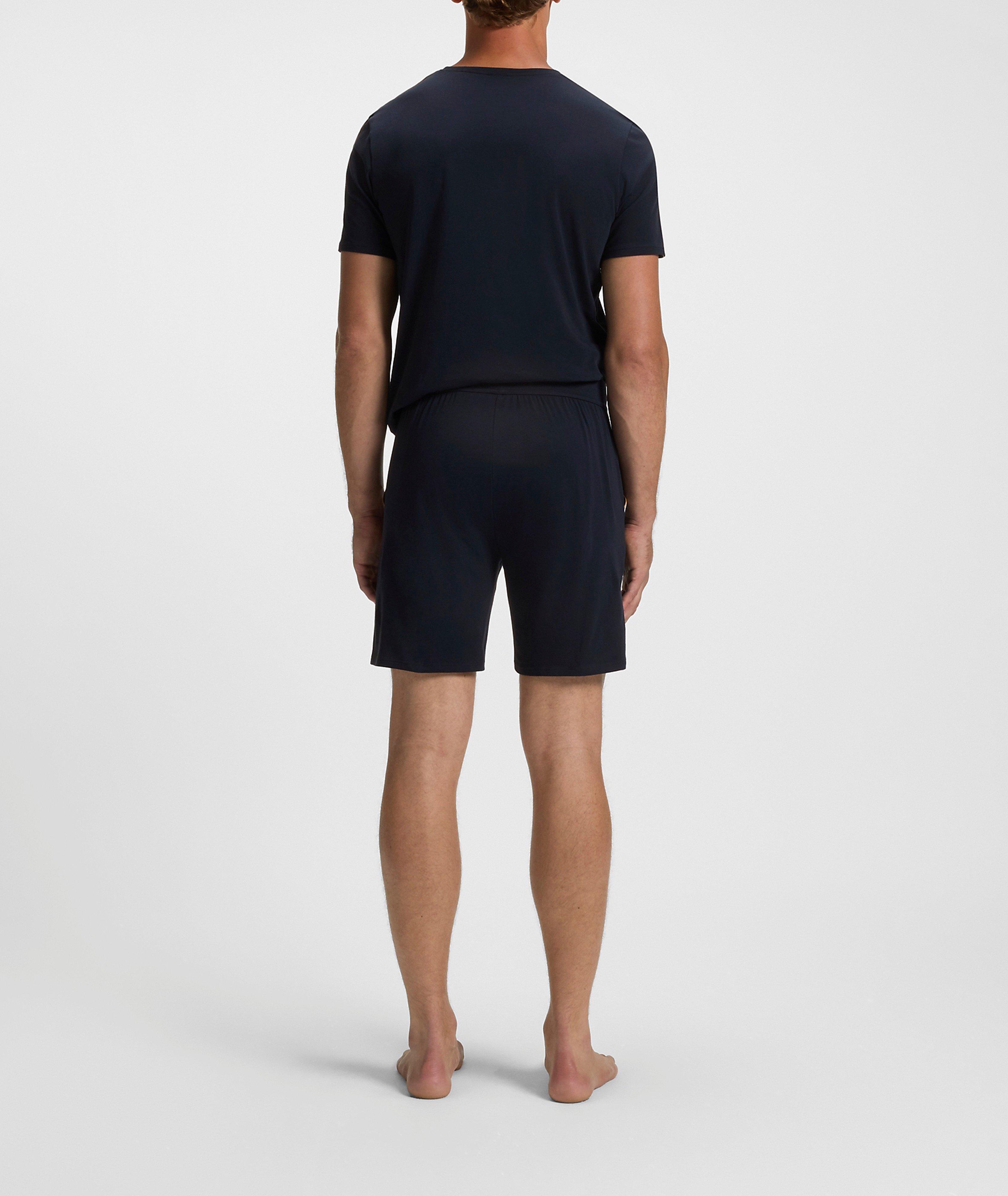 Stretch-Cotton Pajama Shorts image 3