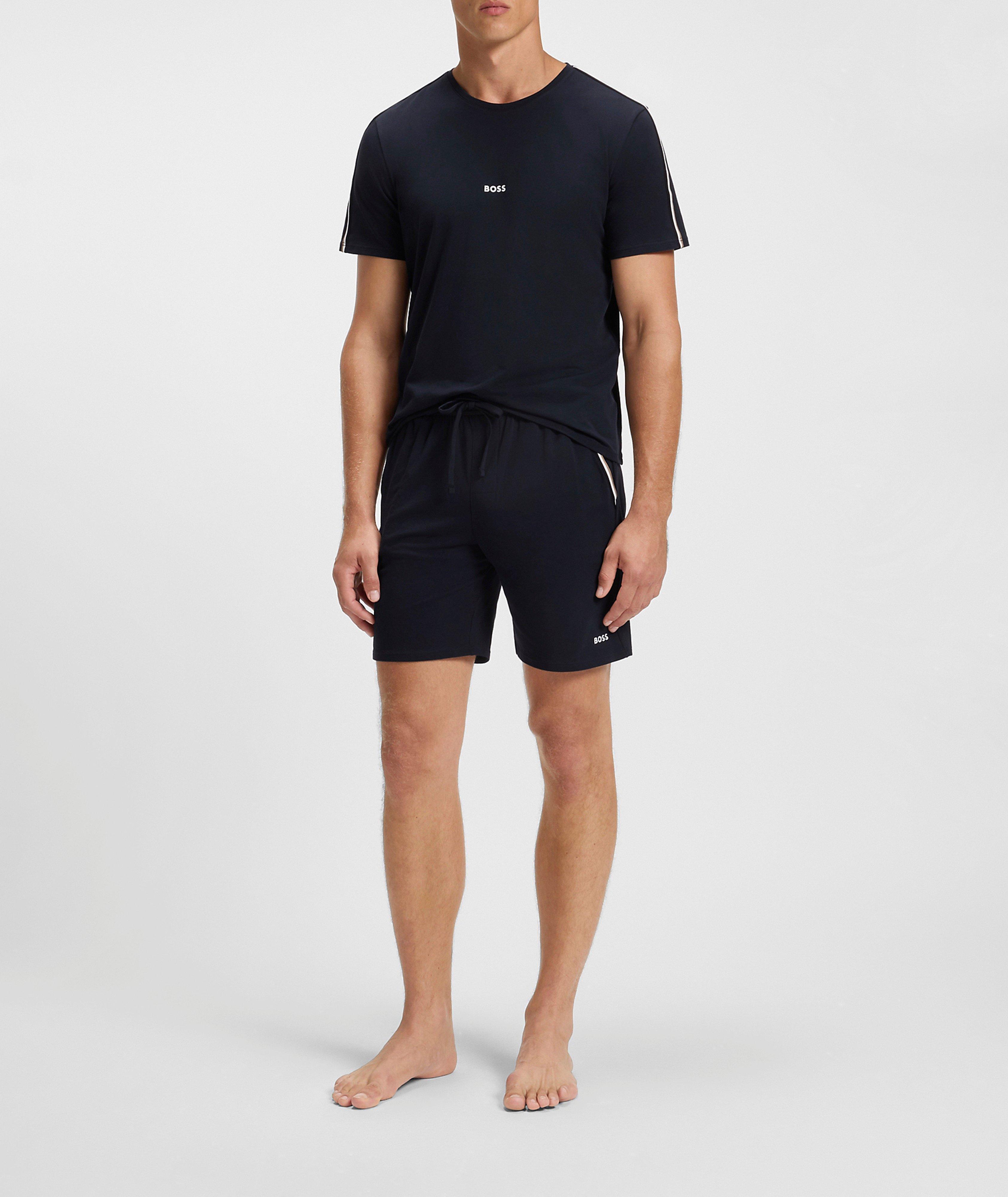 Stretch-Cotton Pajama Shorts image 5