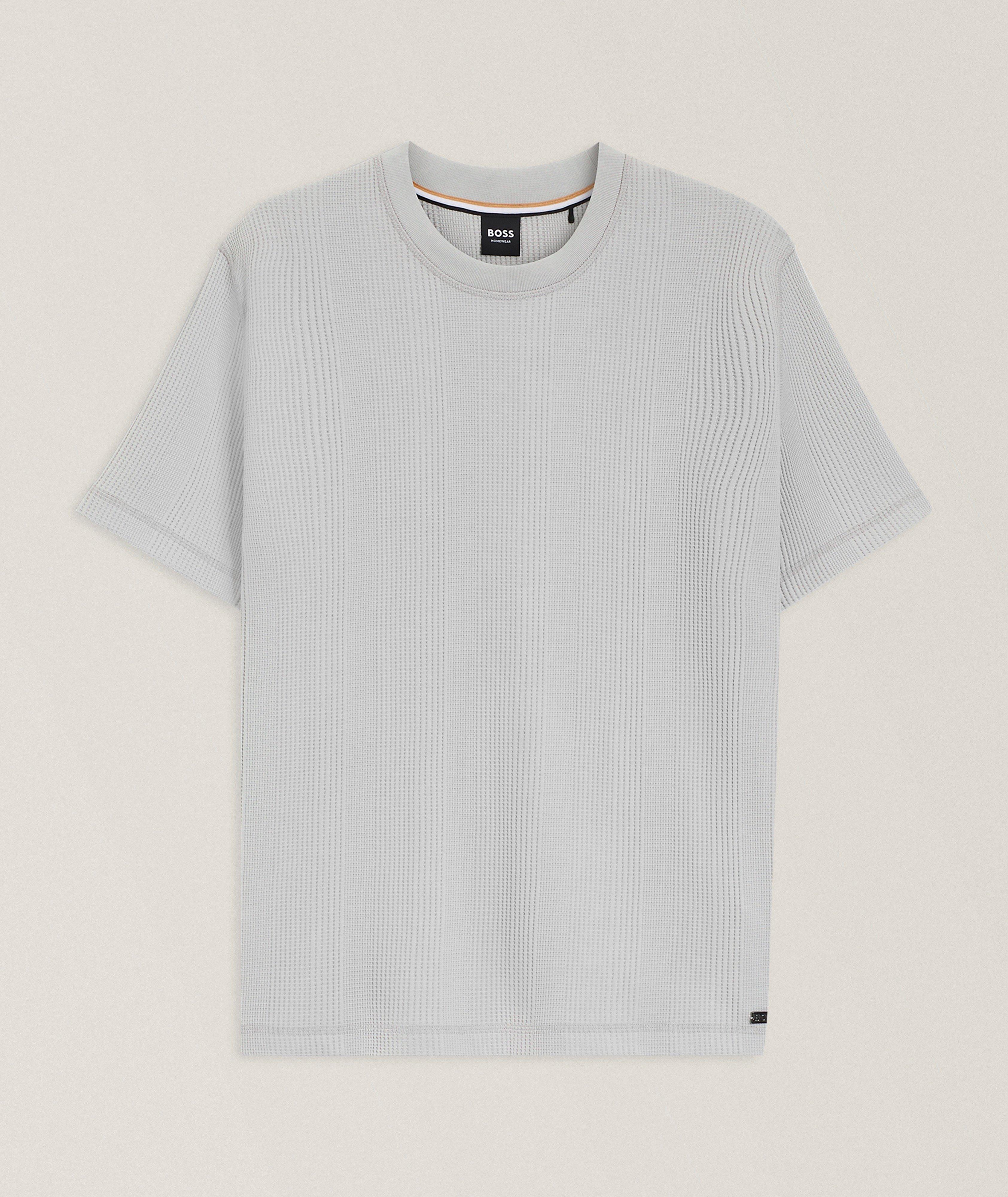 T-shirt coton-mélange structure gaufrée image 0