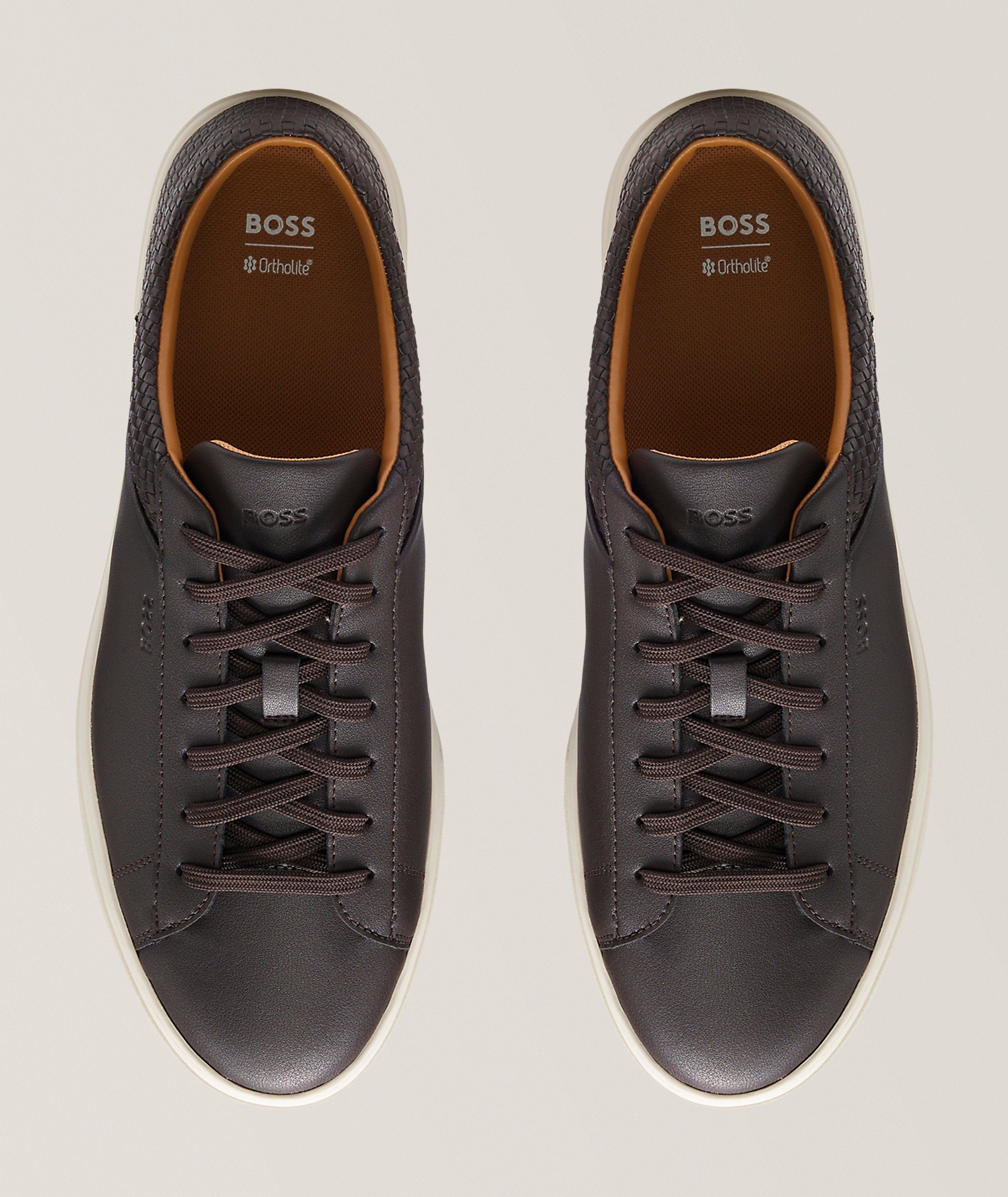Kieran Woven Leather Tennis Sneakers  image 1