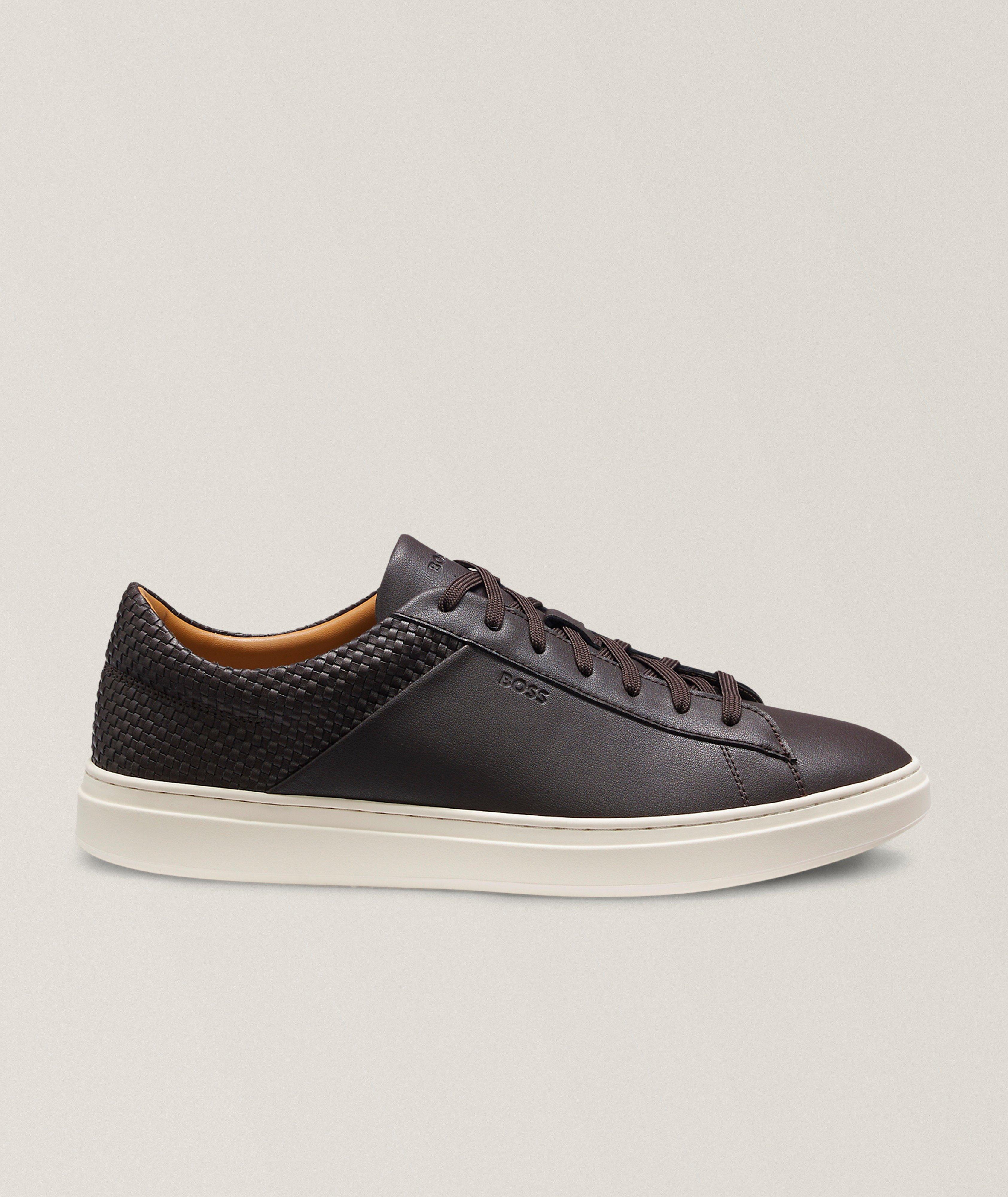 Kieran Woven Leather Tennis Sneakers  image 0