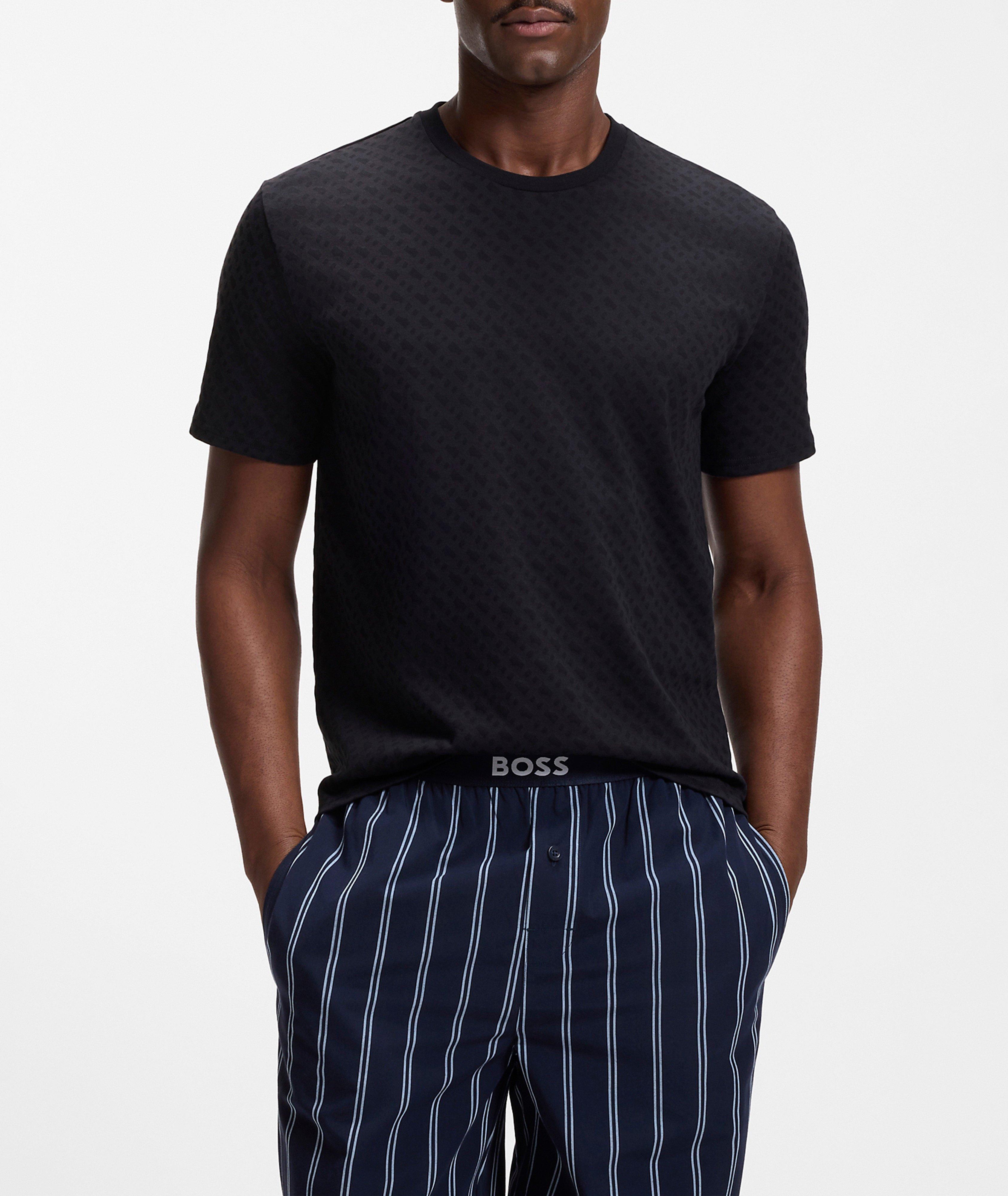 Chemise pyjama coton imprimé-monogramme image 1