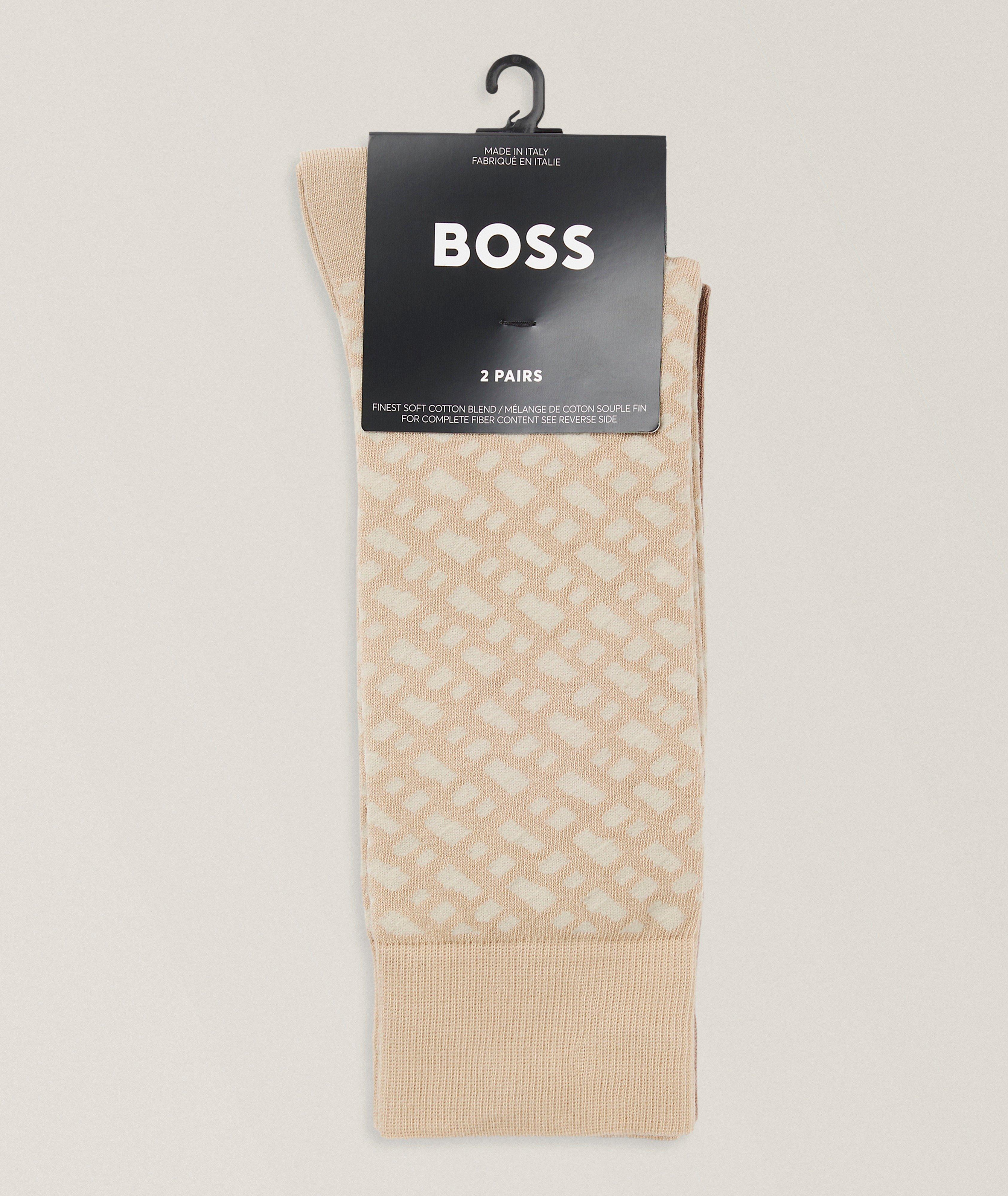 Two-Pack Regular-Length Monogram Socks image 2