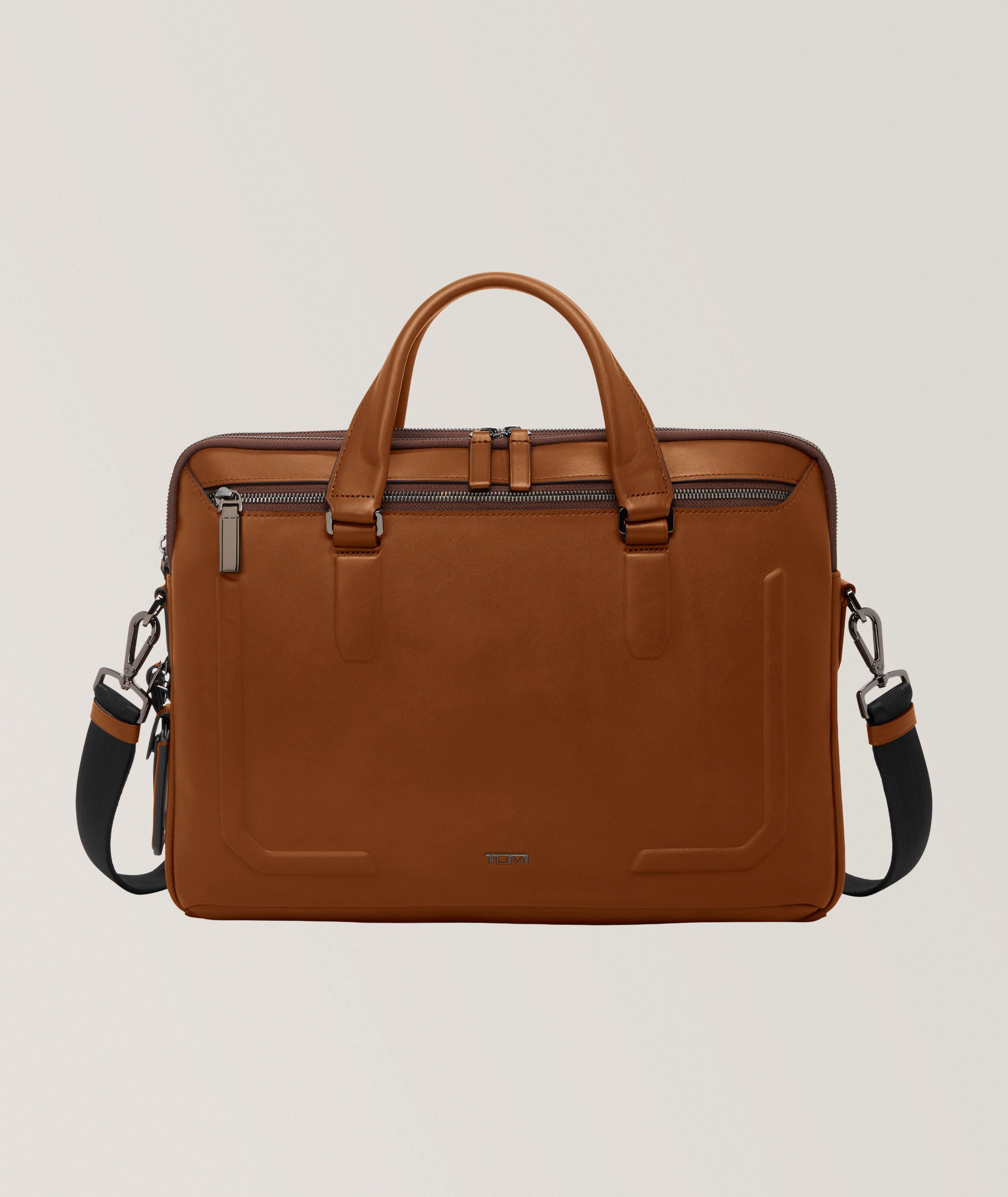 Tumi Porte-document mince en cuir Harrison Sycamore