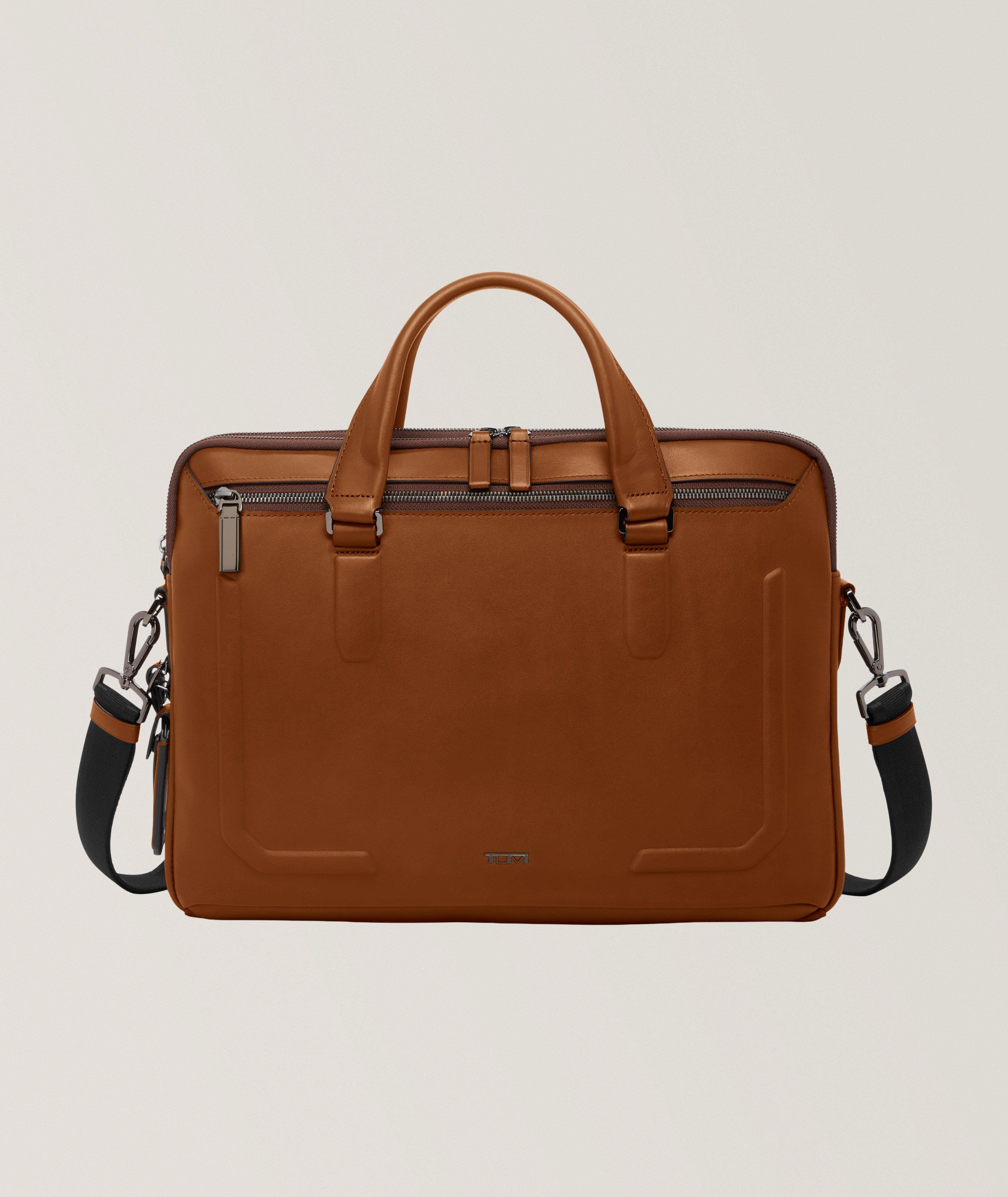 Porte-document mince en cuir Harrison Sycamore image 1
