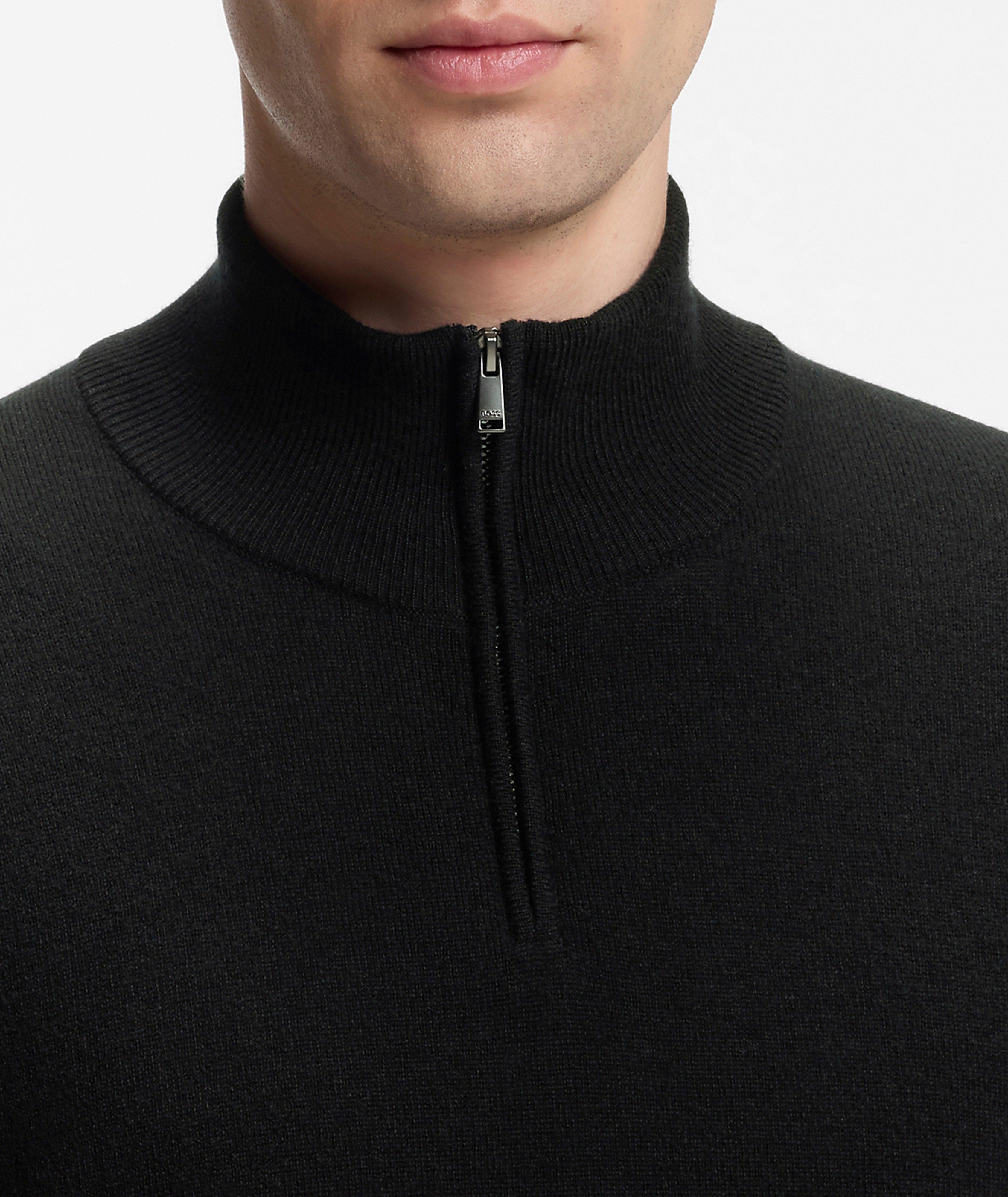 Hemarlo Wool-Cashmere Quarter-Zip Sweater image 3