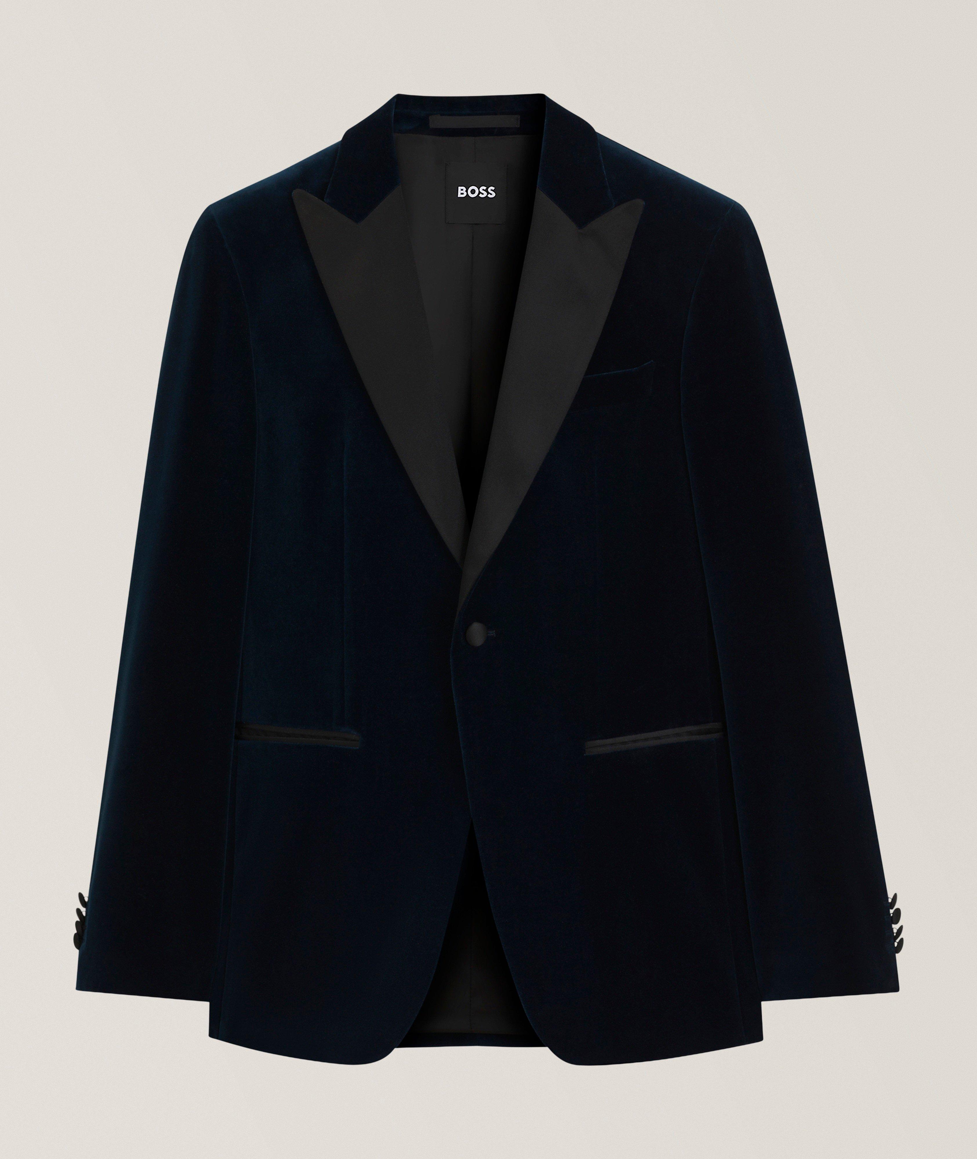 BOSS Slim-Fit Hutson Velvet Tuxedo Jacket