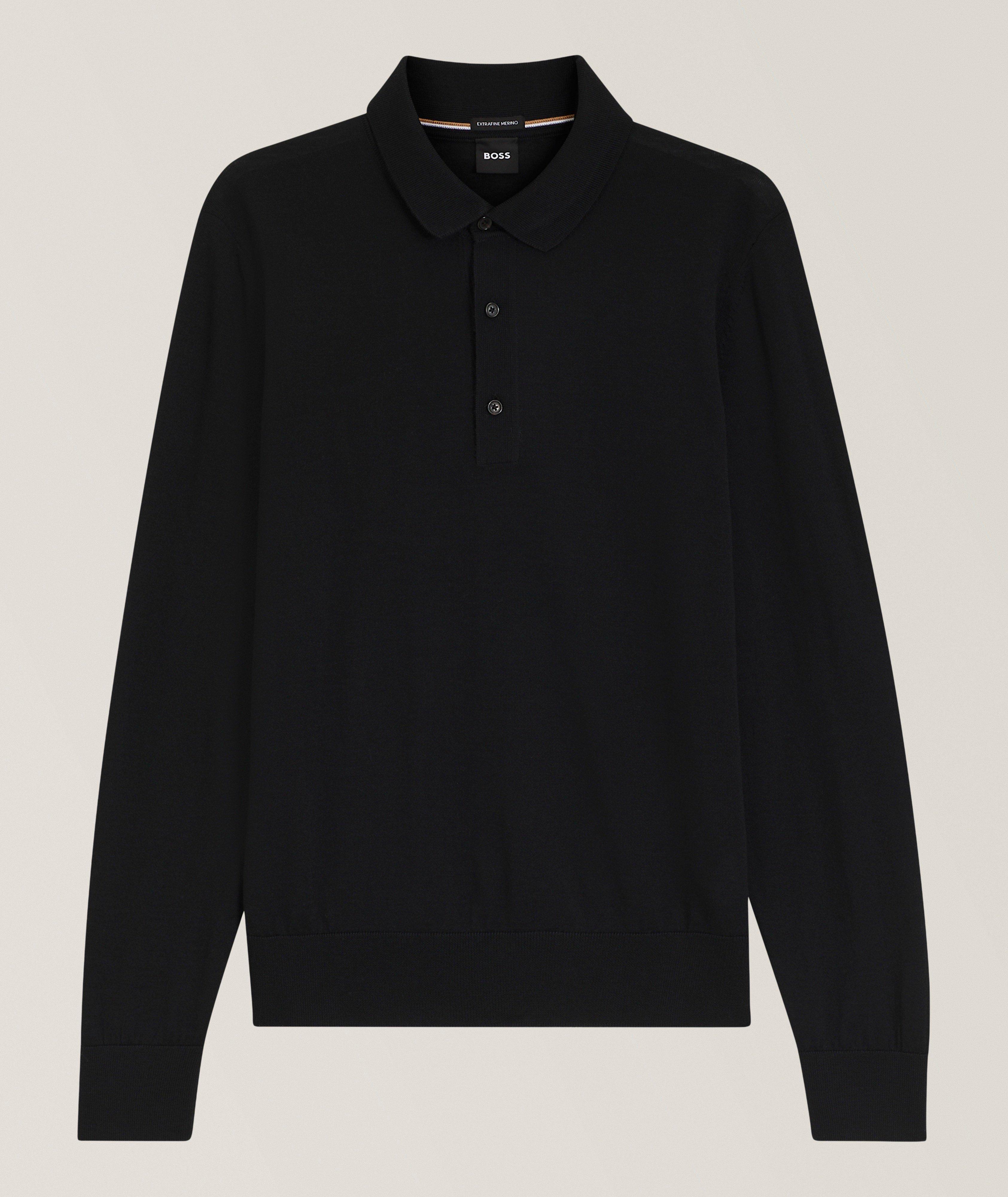 BOSS Lancione Merino Wool Polo Sweater