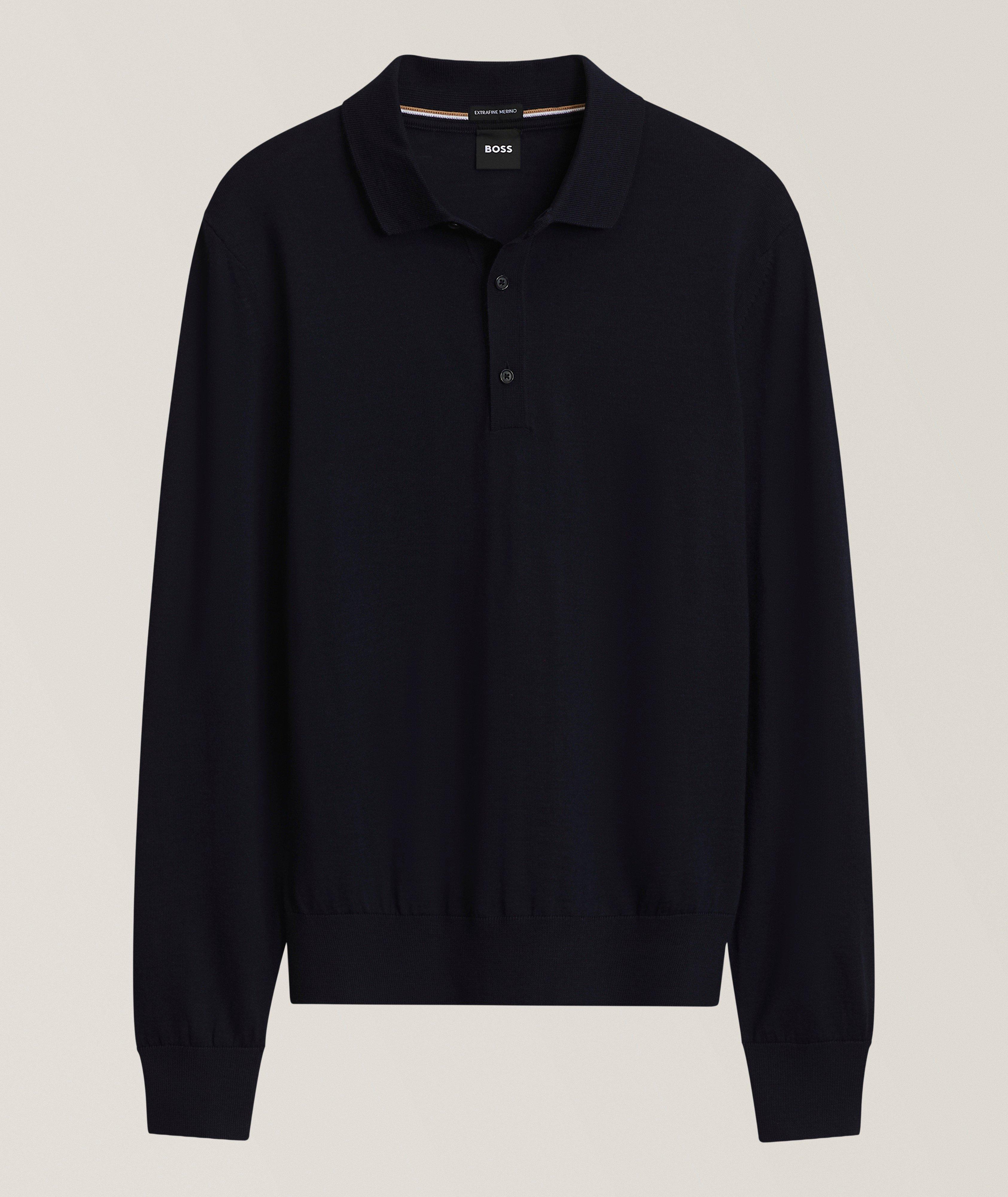 BOSS Lancione Merino Wool Polo Sweater