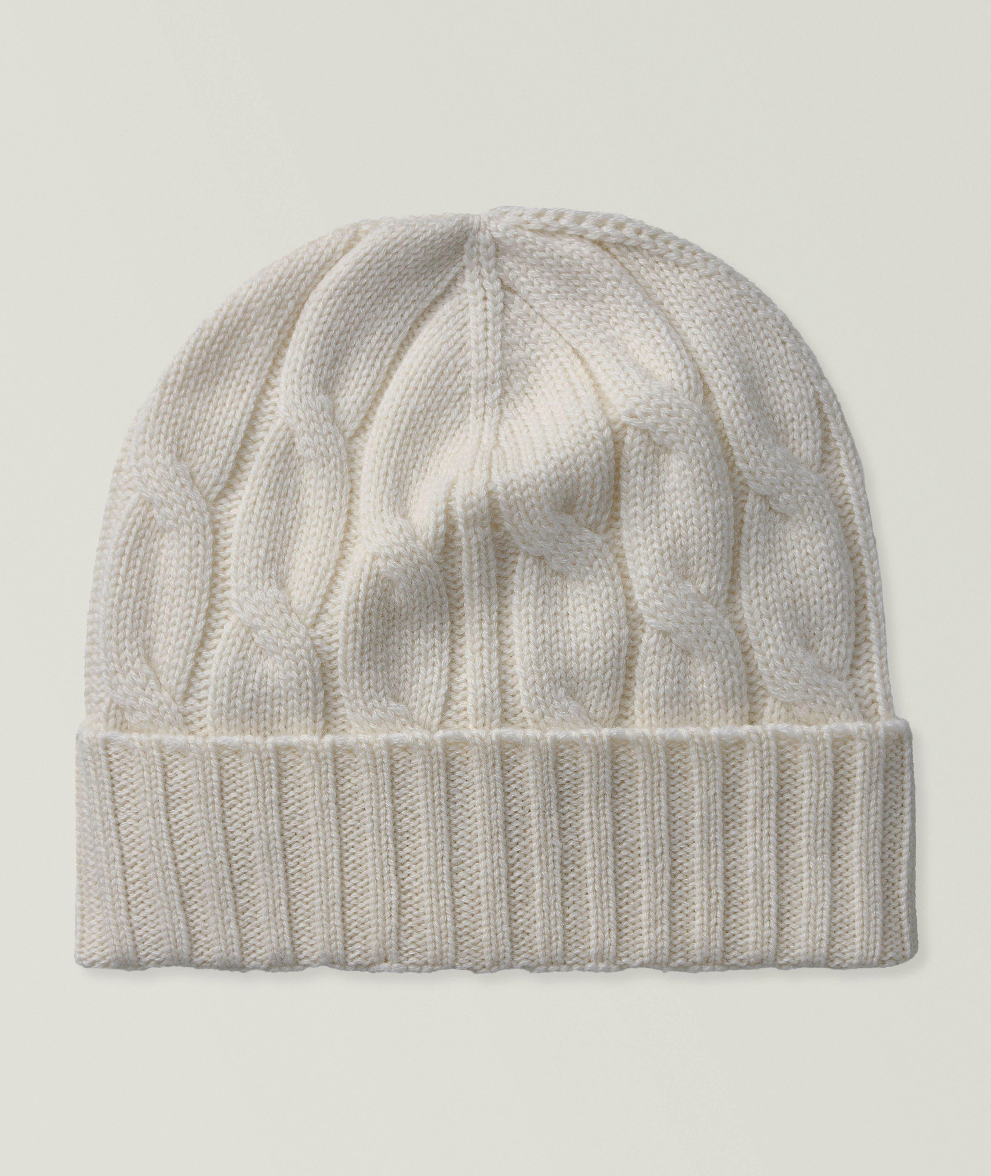 Gran Sasso Cable Knit Cashmere Beanie 