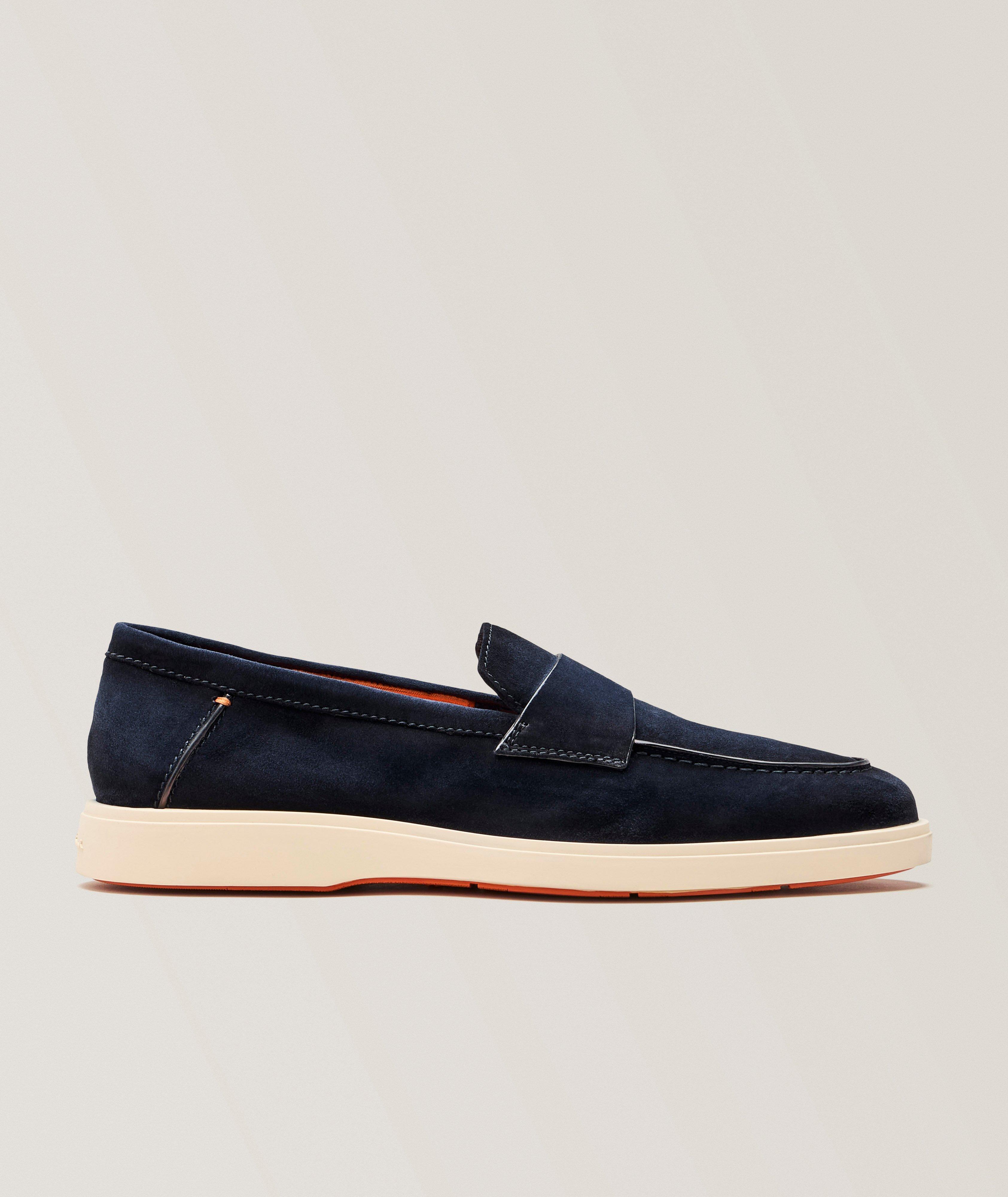Santoni Flâneurs penny en suède Revolve