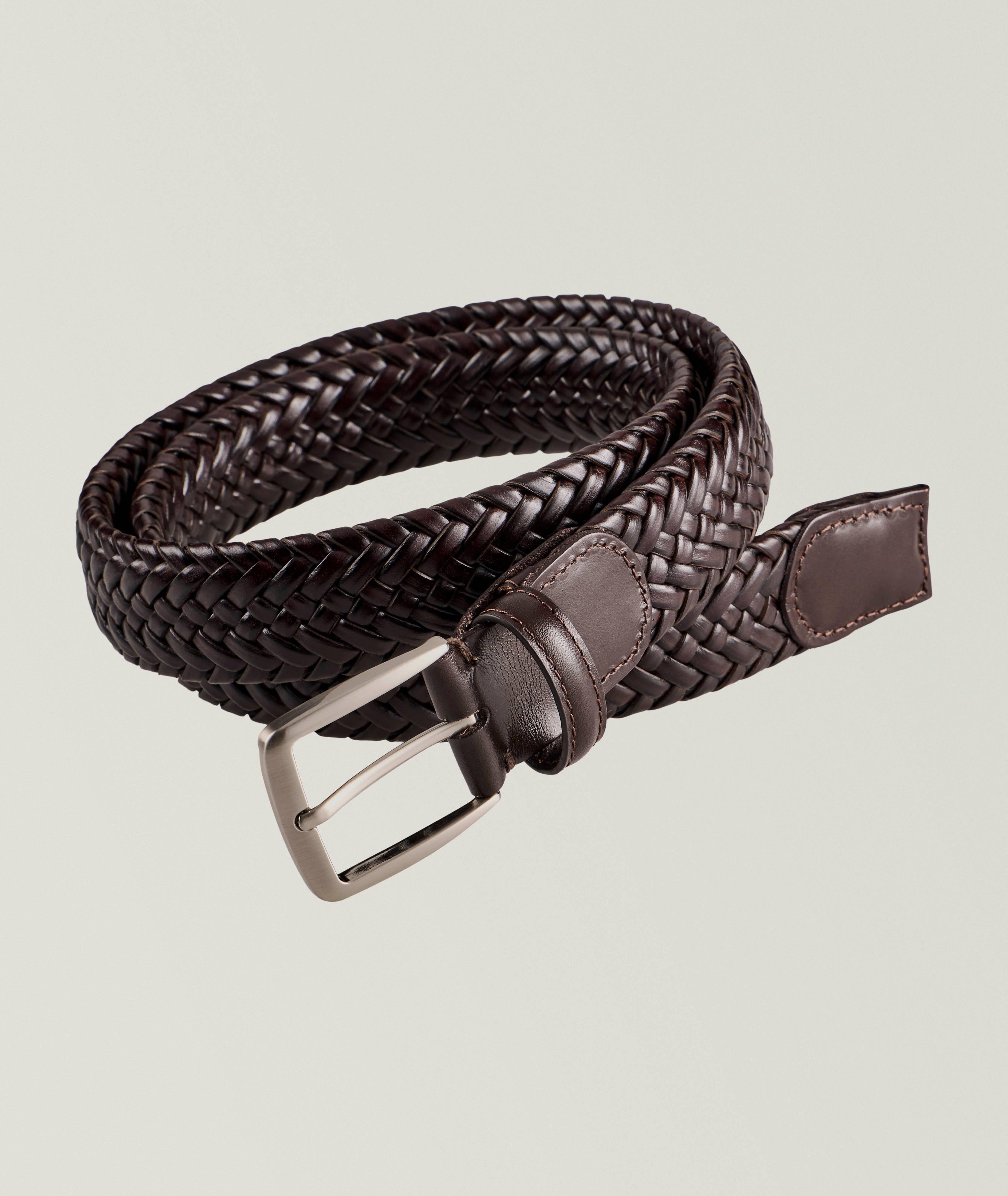Harold Ceinture en cuir tissé extensible