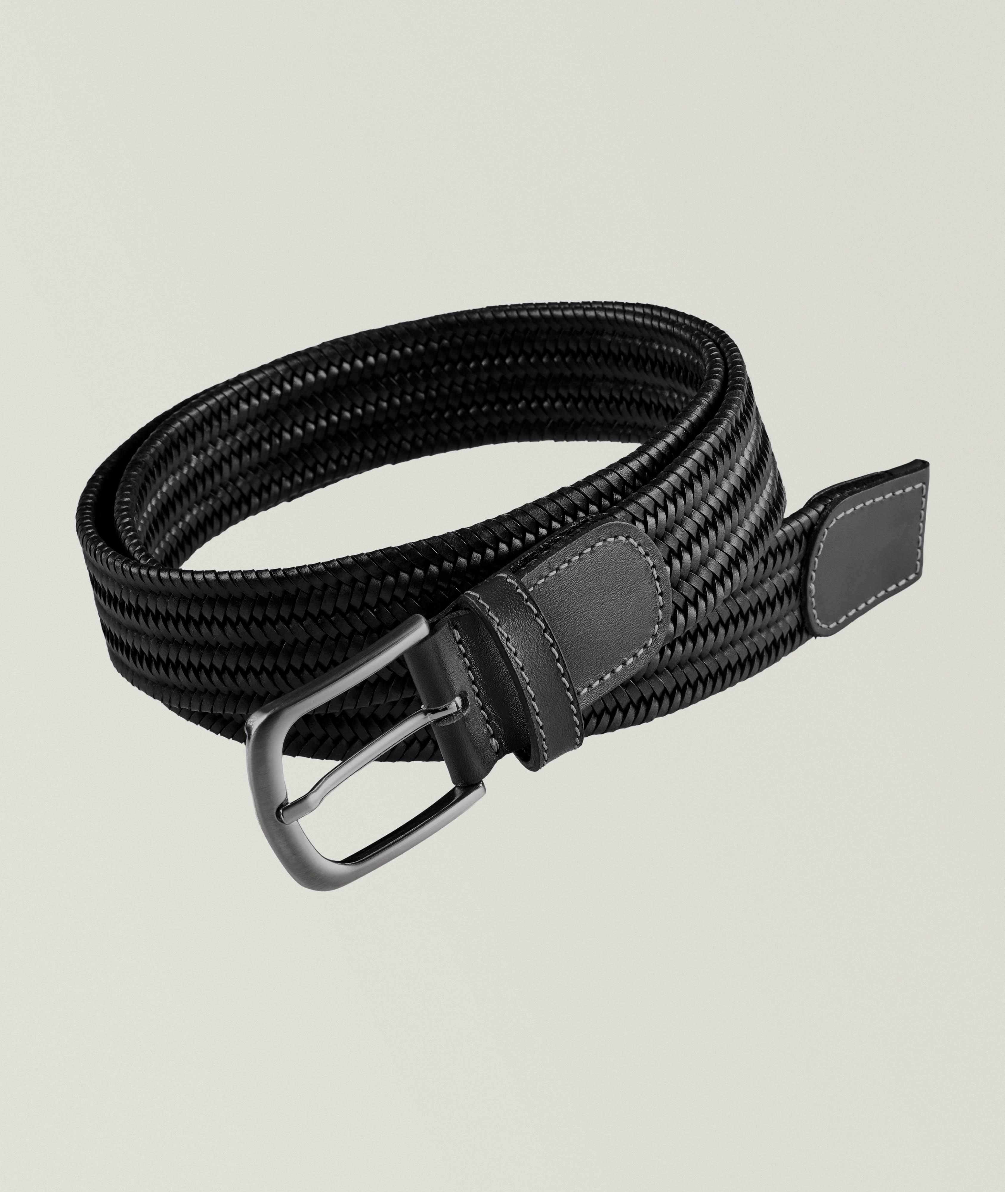 Harold Stretch Woven Leather Belt