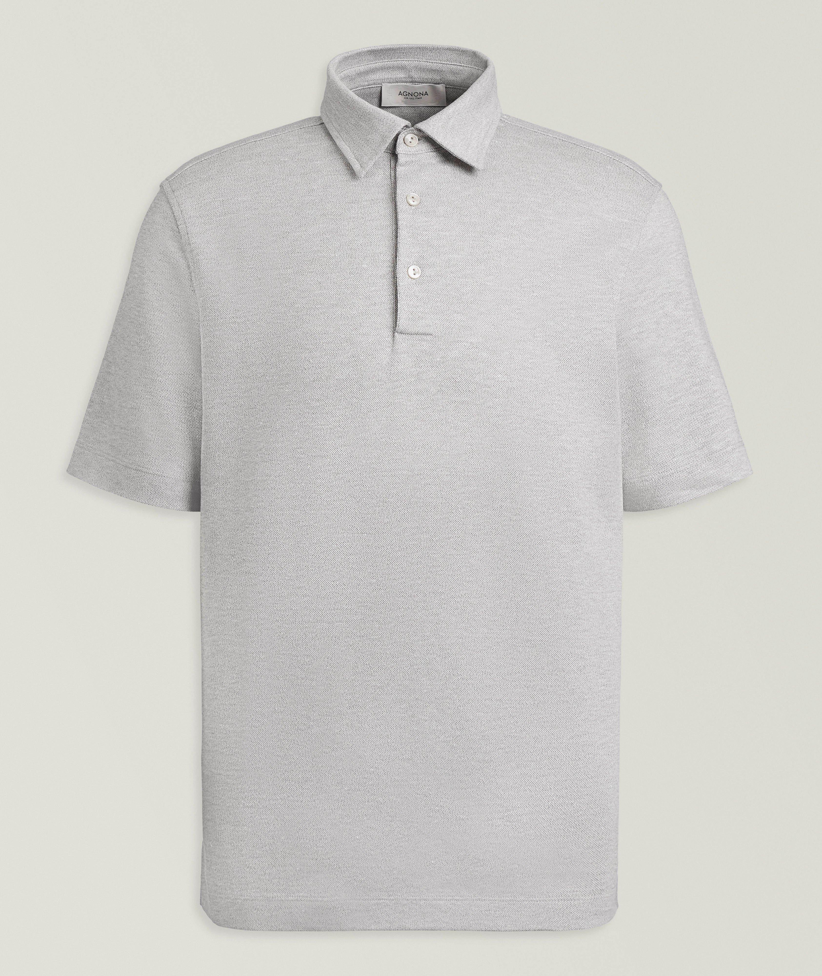 Agnona Linen-Cotton Piqué Polo 
