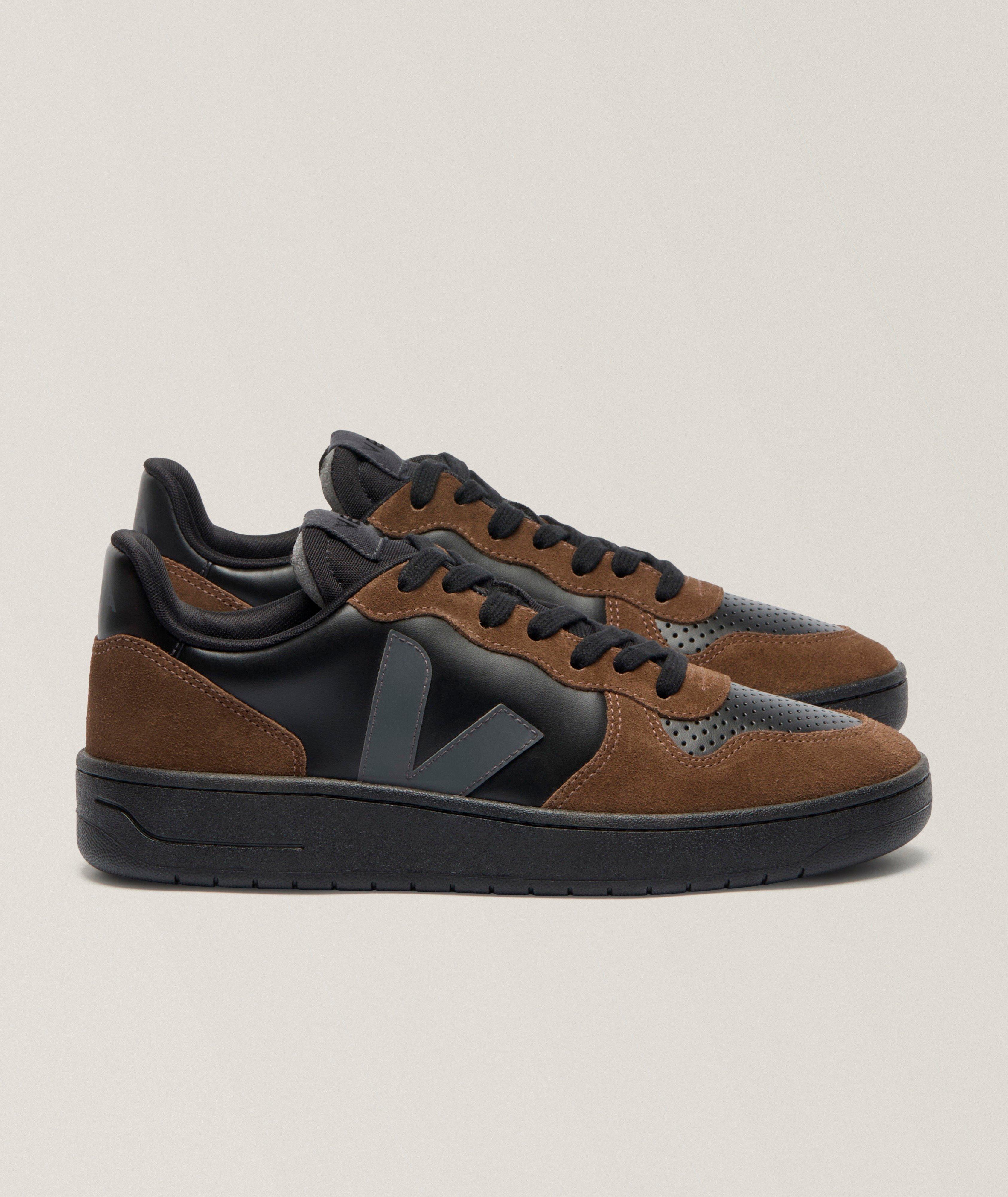 VEJA V-10 Logo Leather Sneakers