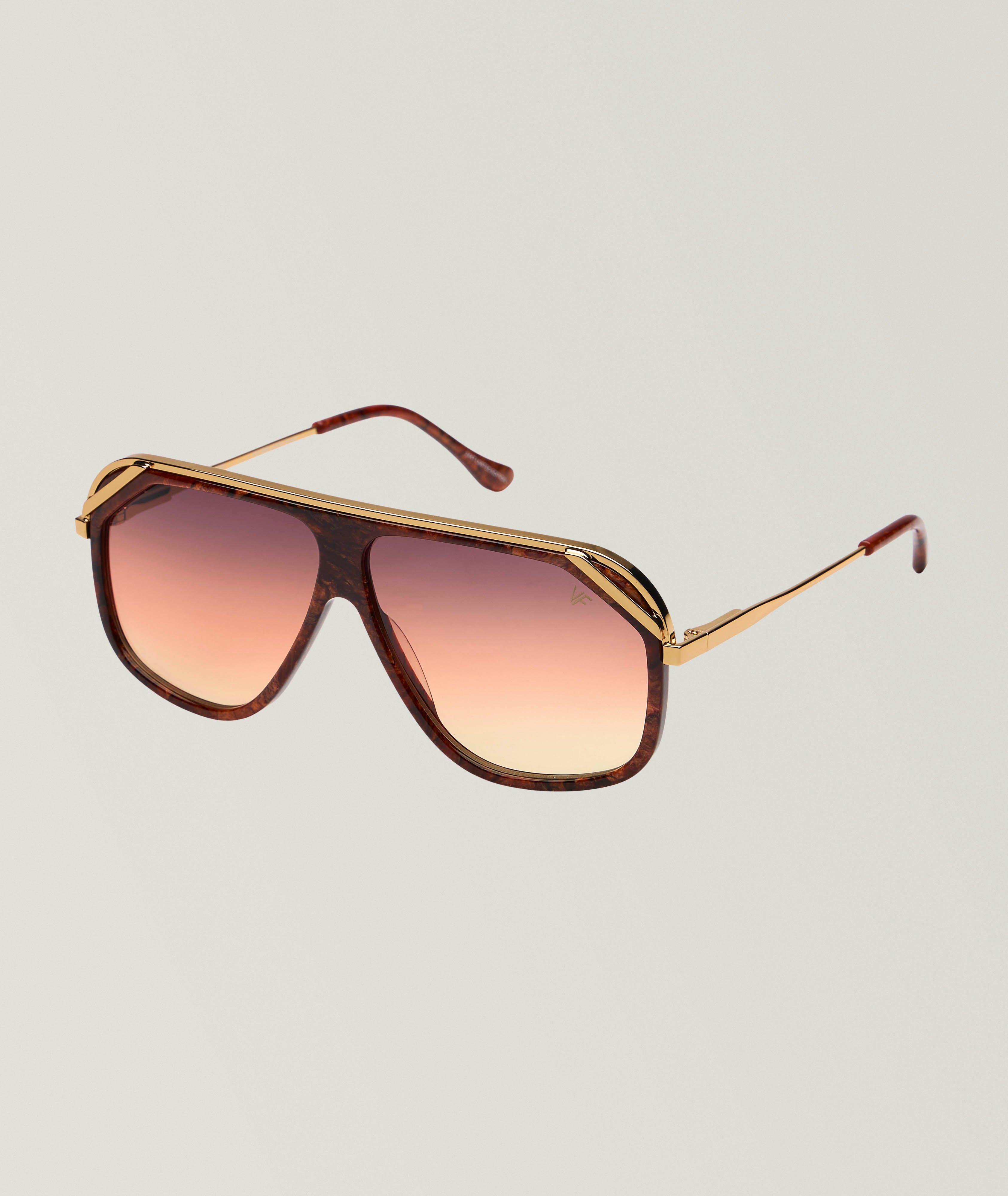 Vintage Frames Eastwood 24KT Marbled Pilot Sunglasses