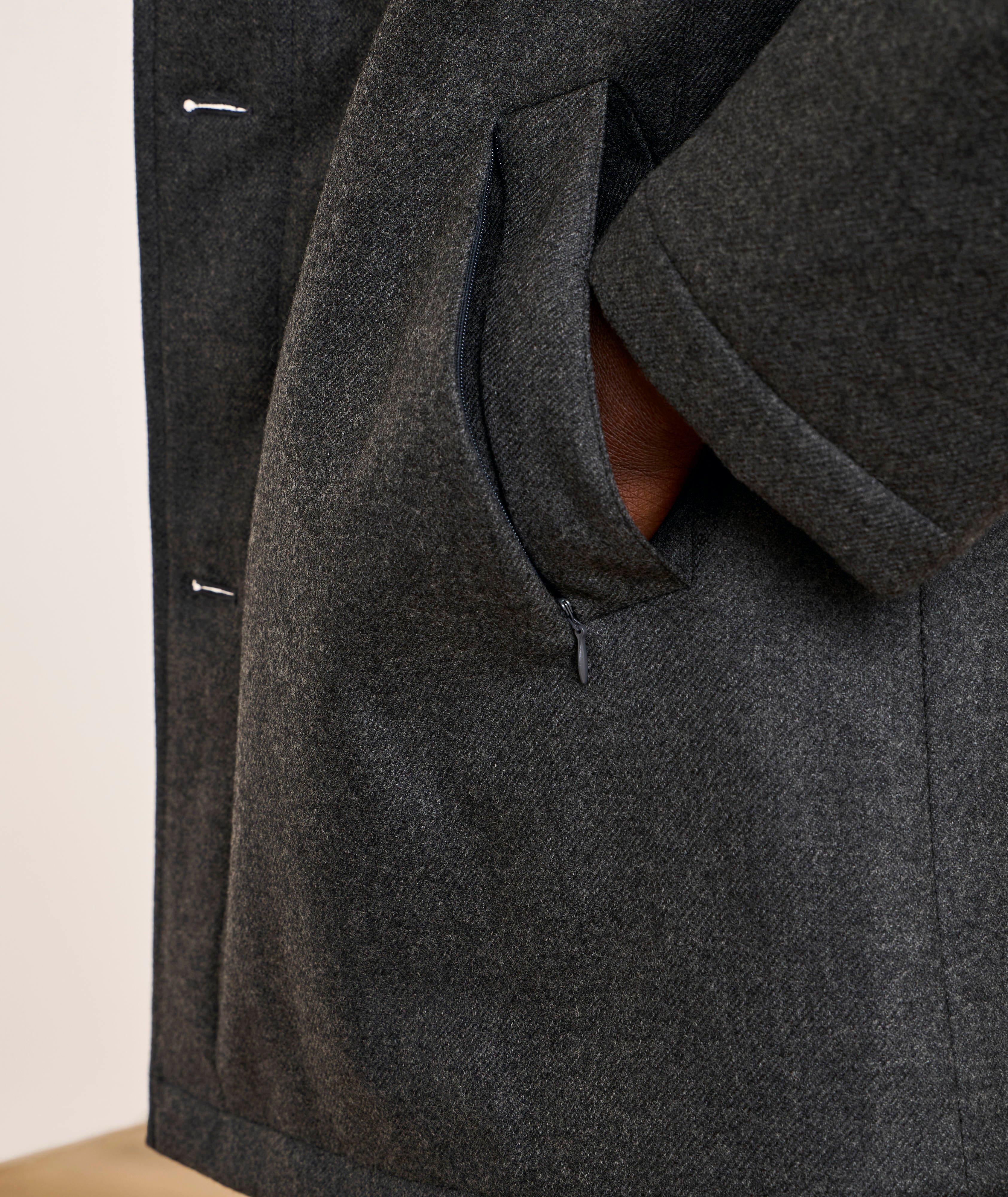 Manteau bavette Green Storm System cachemire-laine image 3
