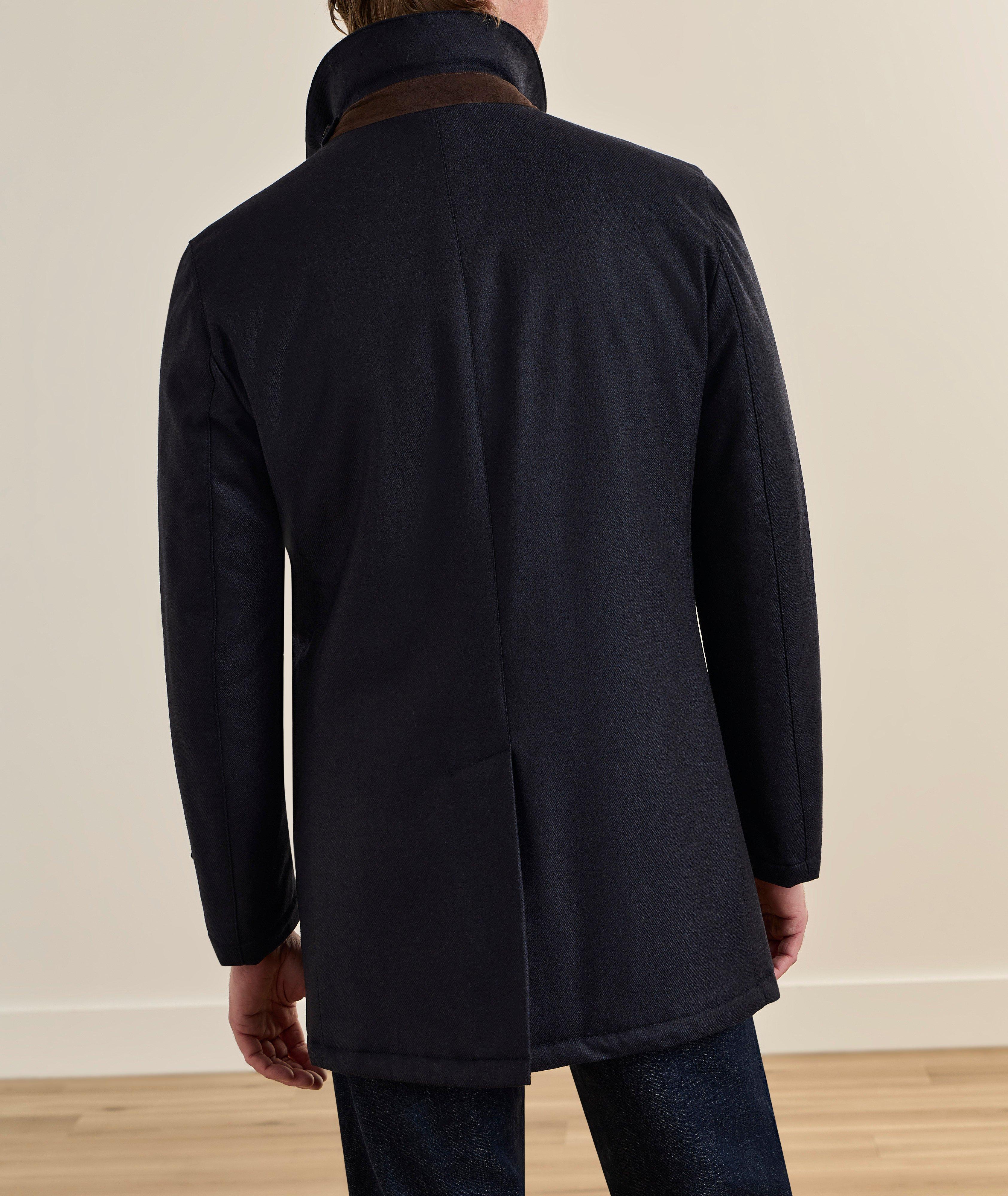 Wool-Cashmere Green Storm System Bib Overcoat image 2