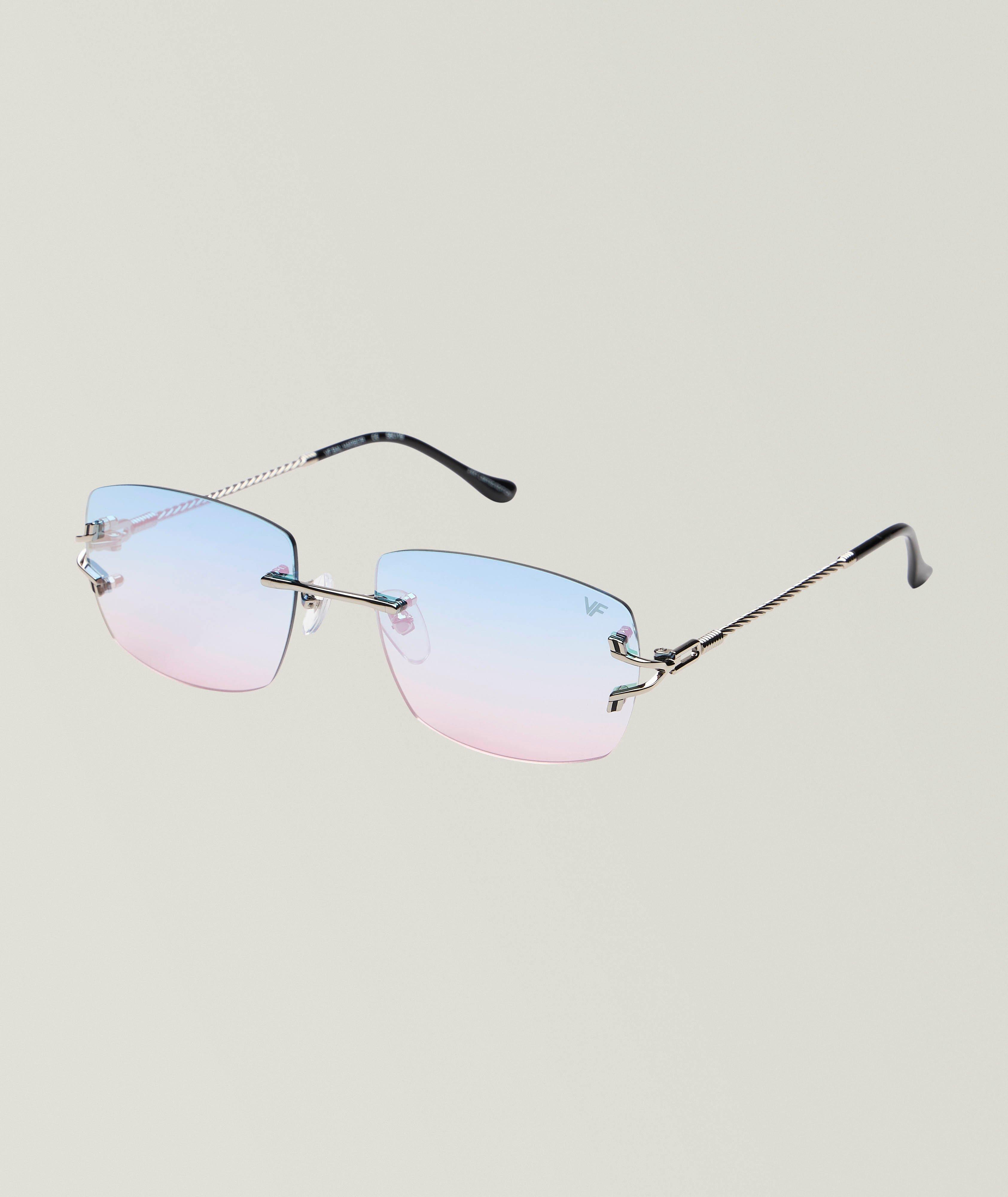 Vintage Frames Bal Harbour 24KT Rimless Square Sunglasses