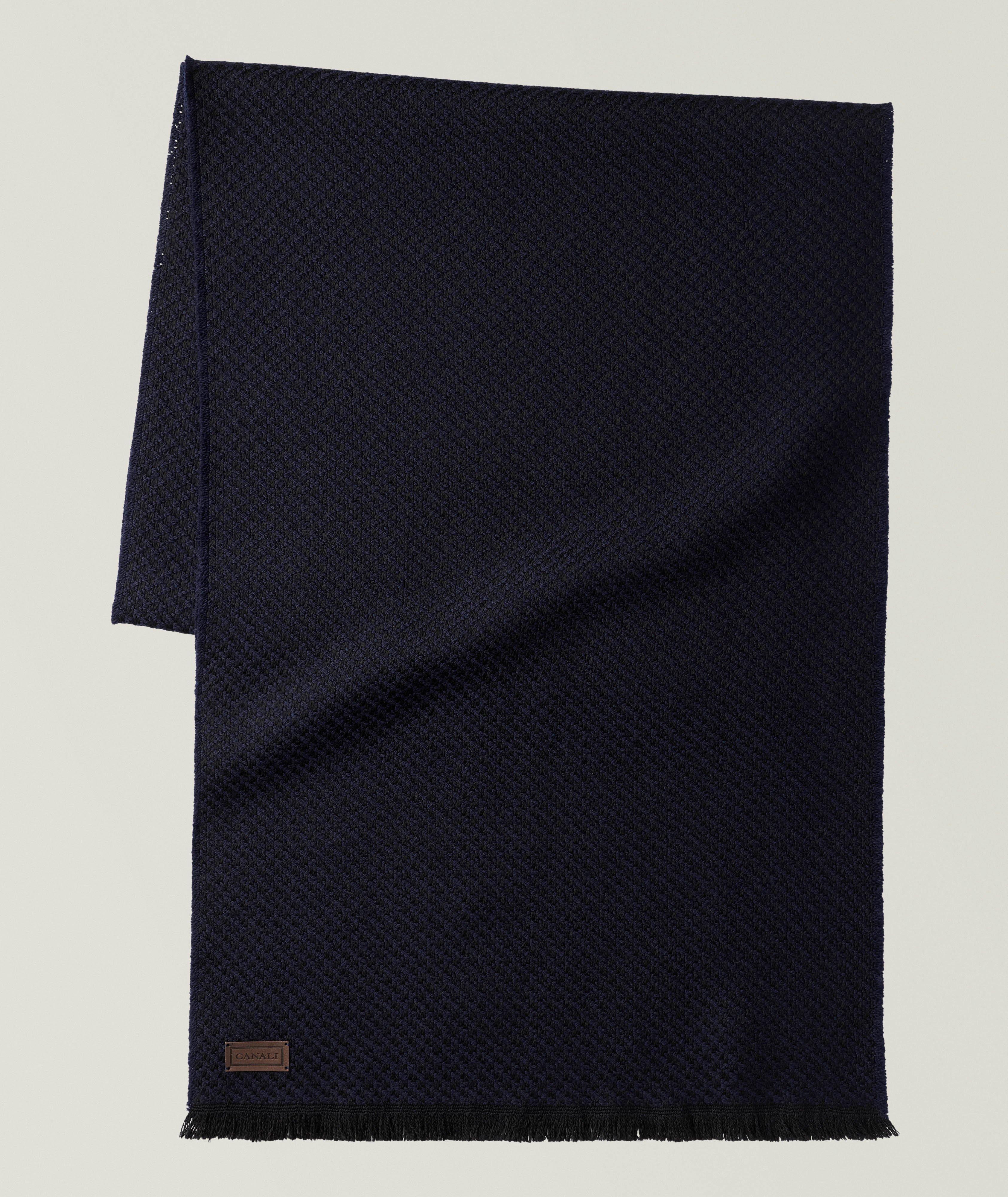 Canali Checked Wool Scarf 