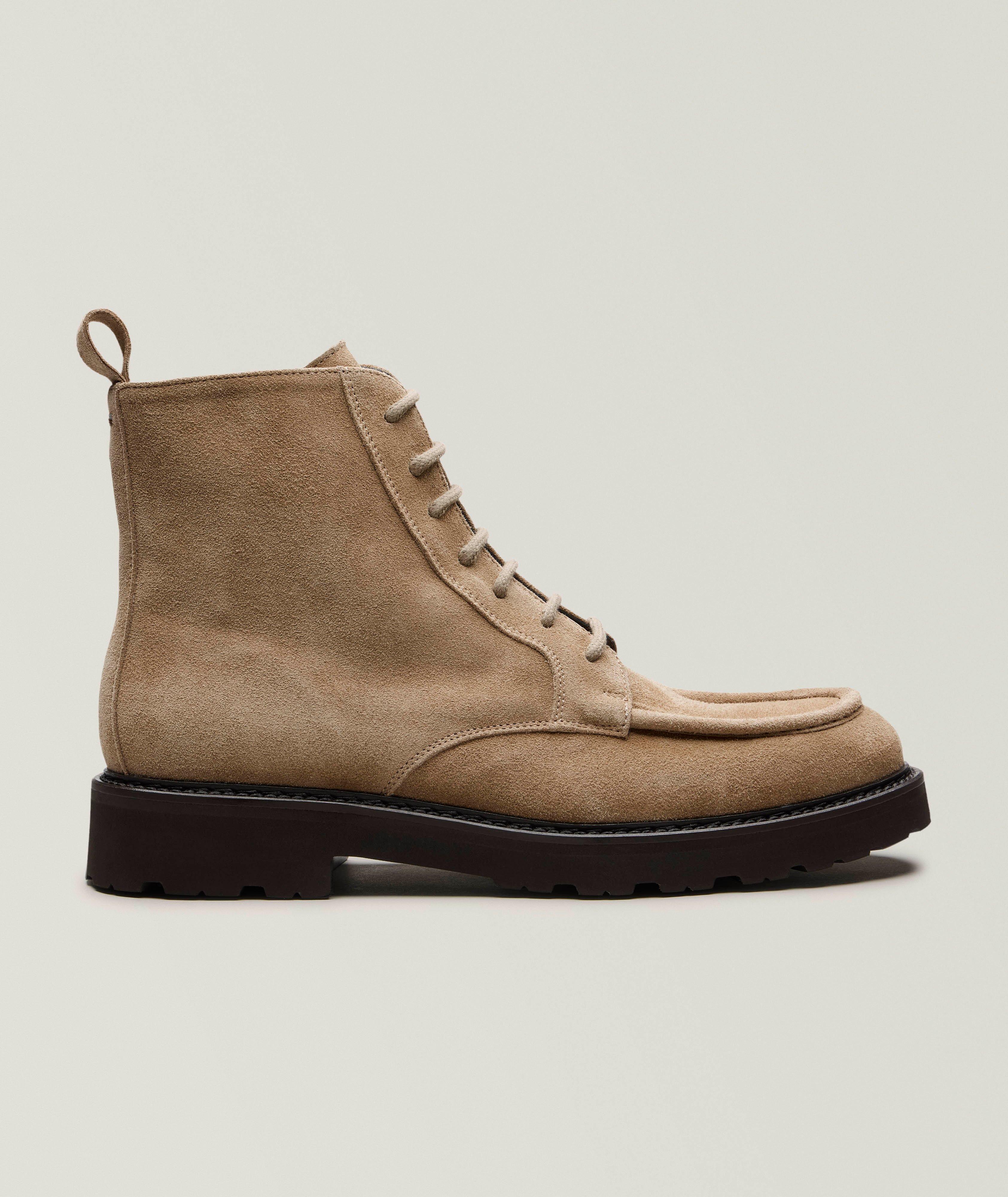 Canali Bottes en suède semelle crantée