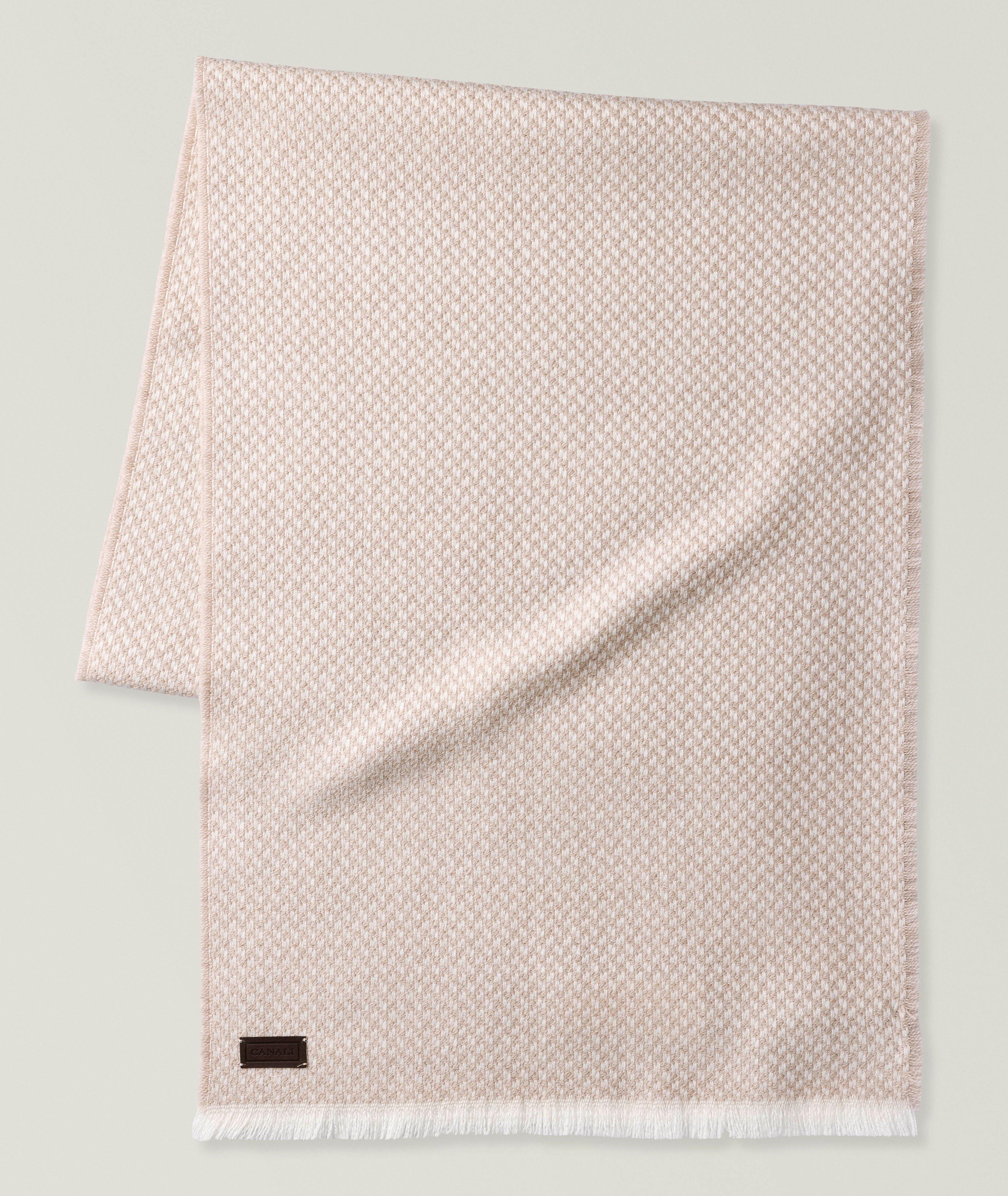 Canali Checked Wool Scarf 