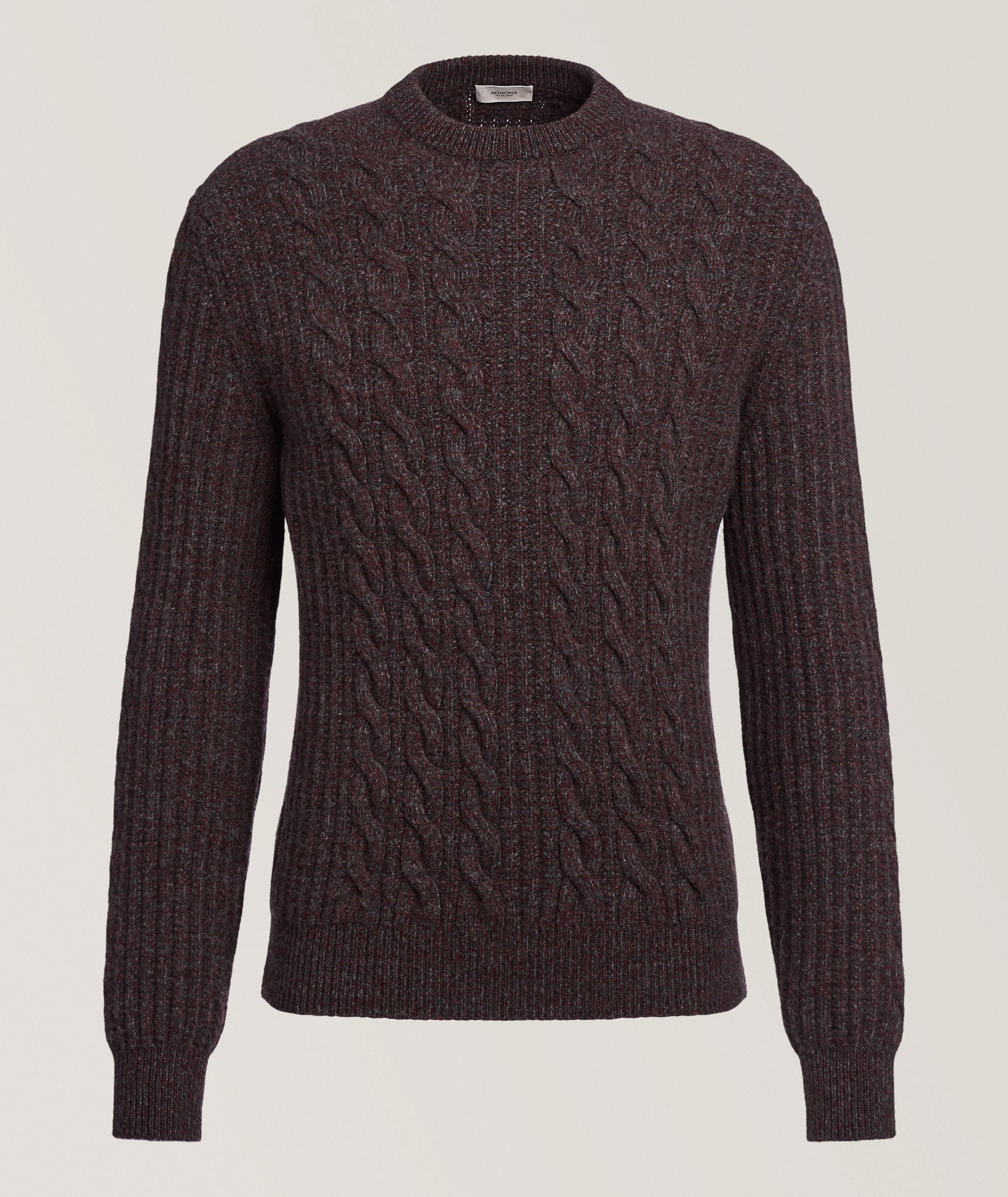 Agnona Cable Knit Wool-Cashmere Sweater 