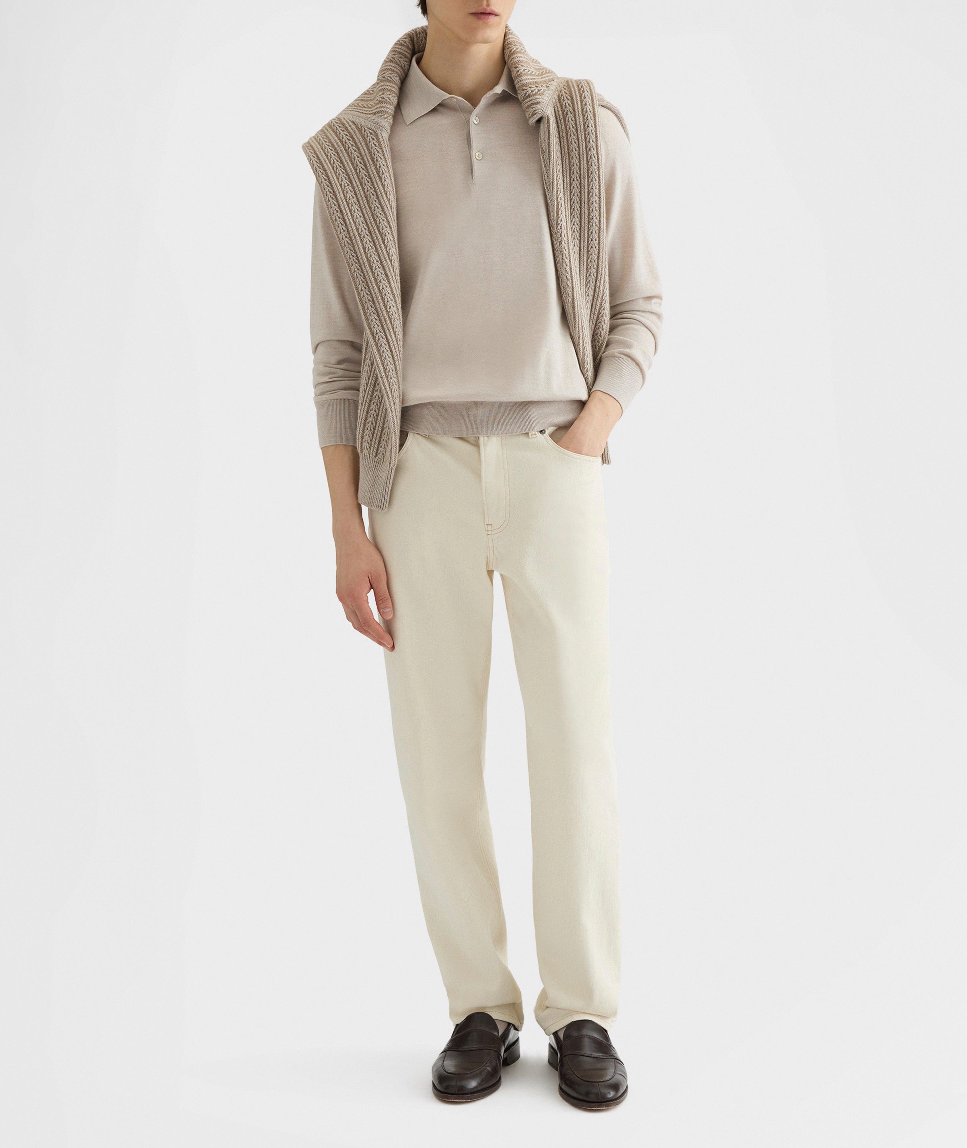 Polo tricot laine-mélange image 4