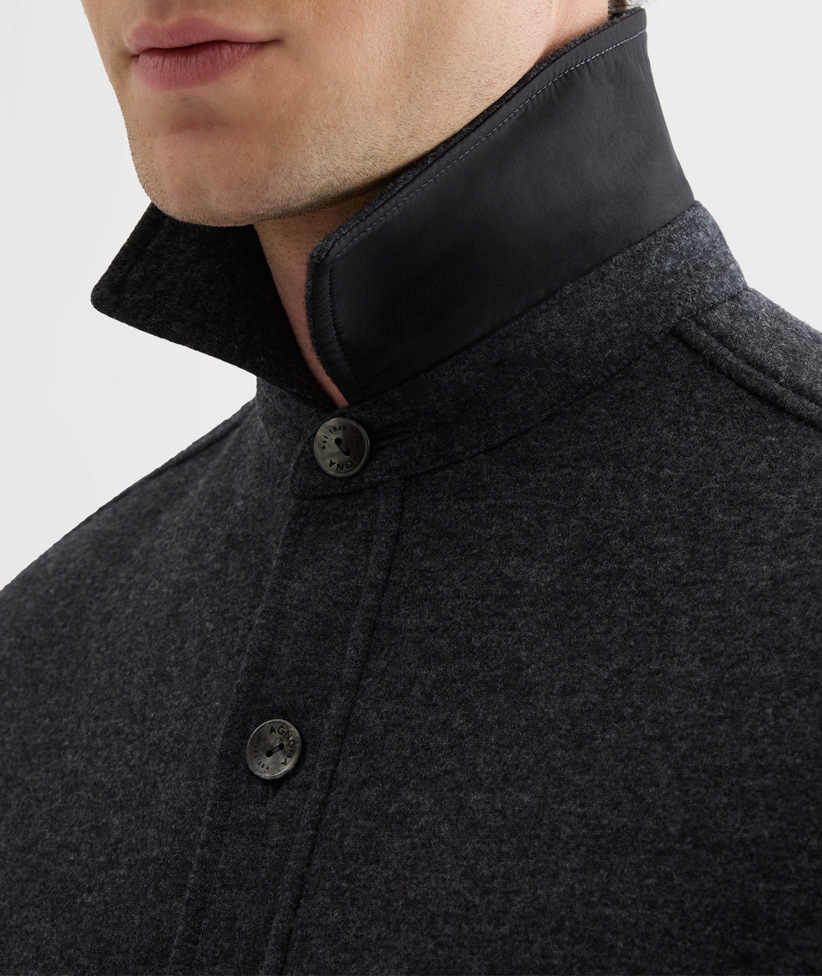 Double Face Wool Cashmere-Blend Overshirt image 3