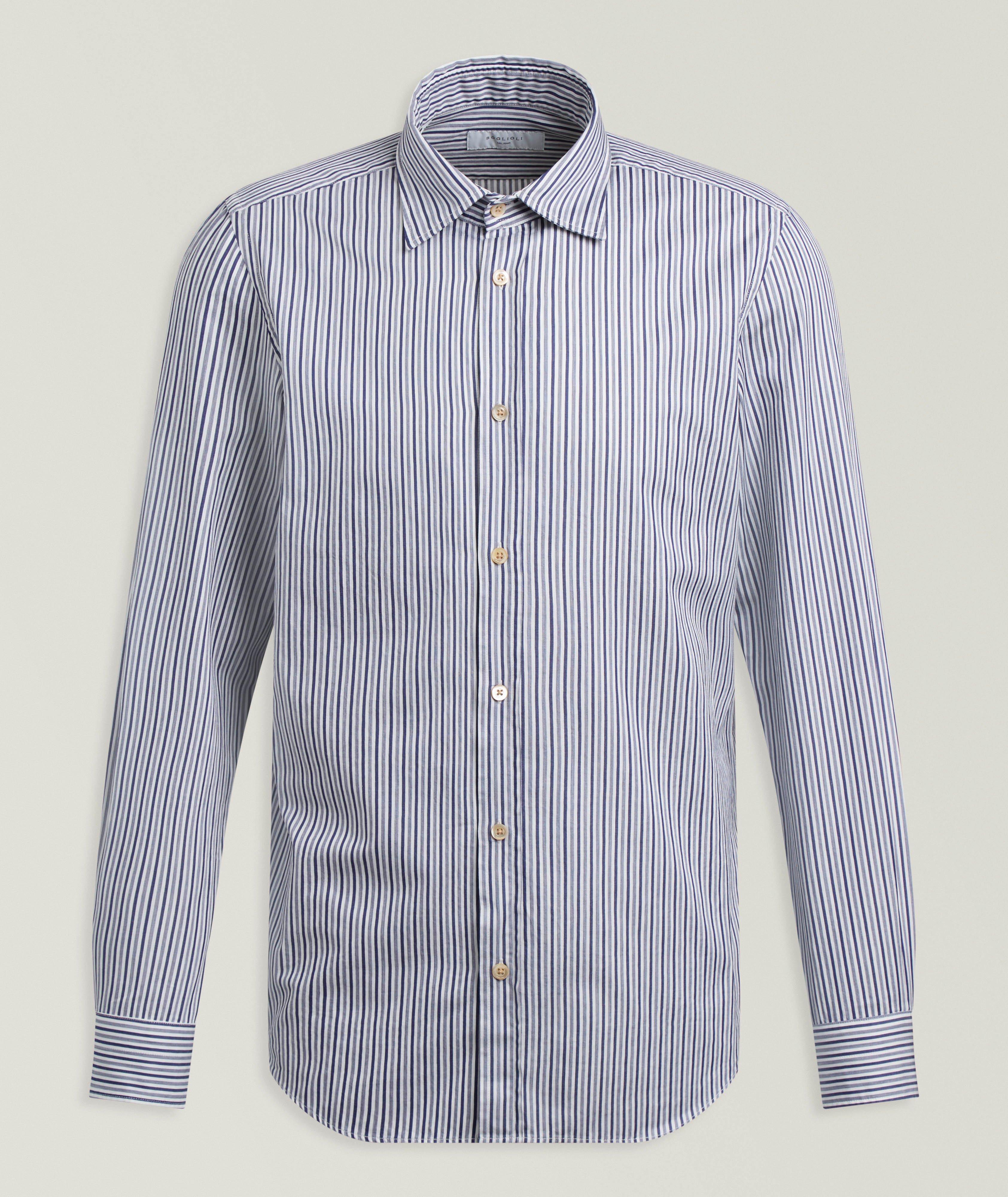 Boglioli BOGLIOLI BLUE WASHED STRP SHRT