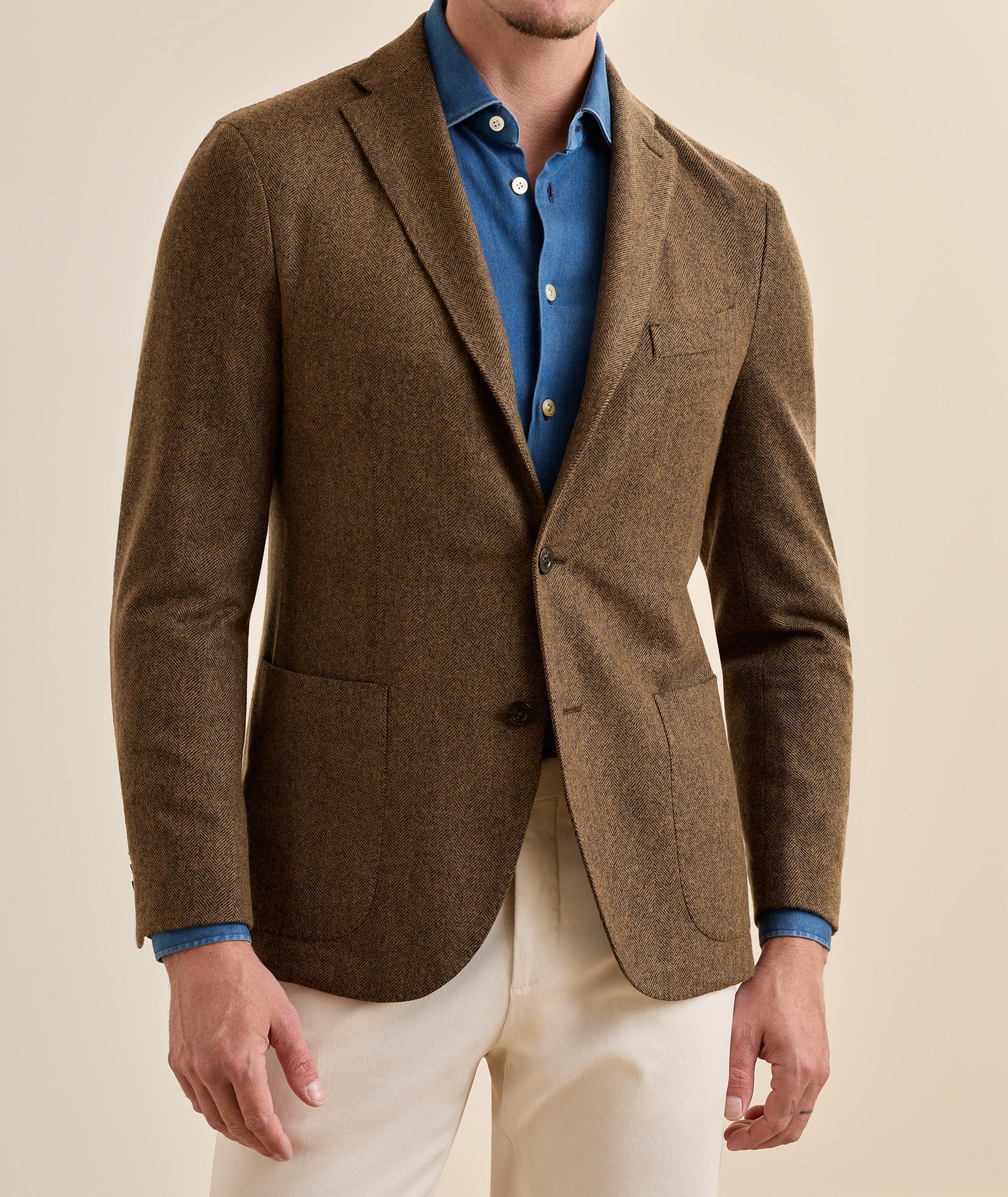 Veston sport teint en pièce chevrons image 1