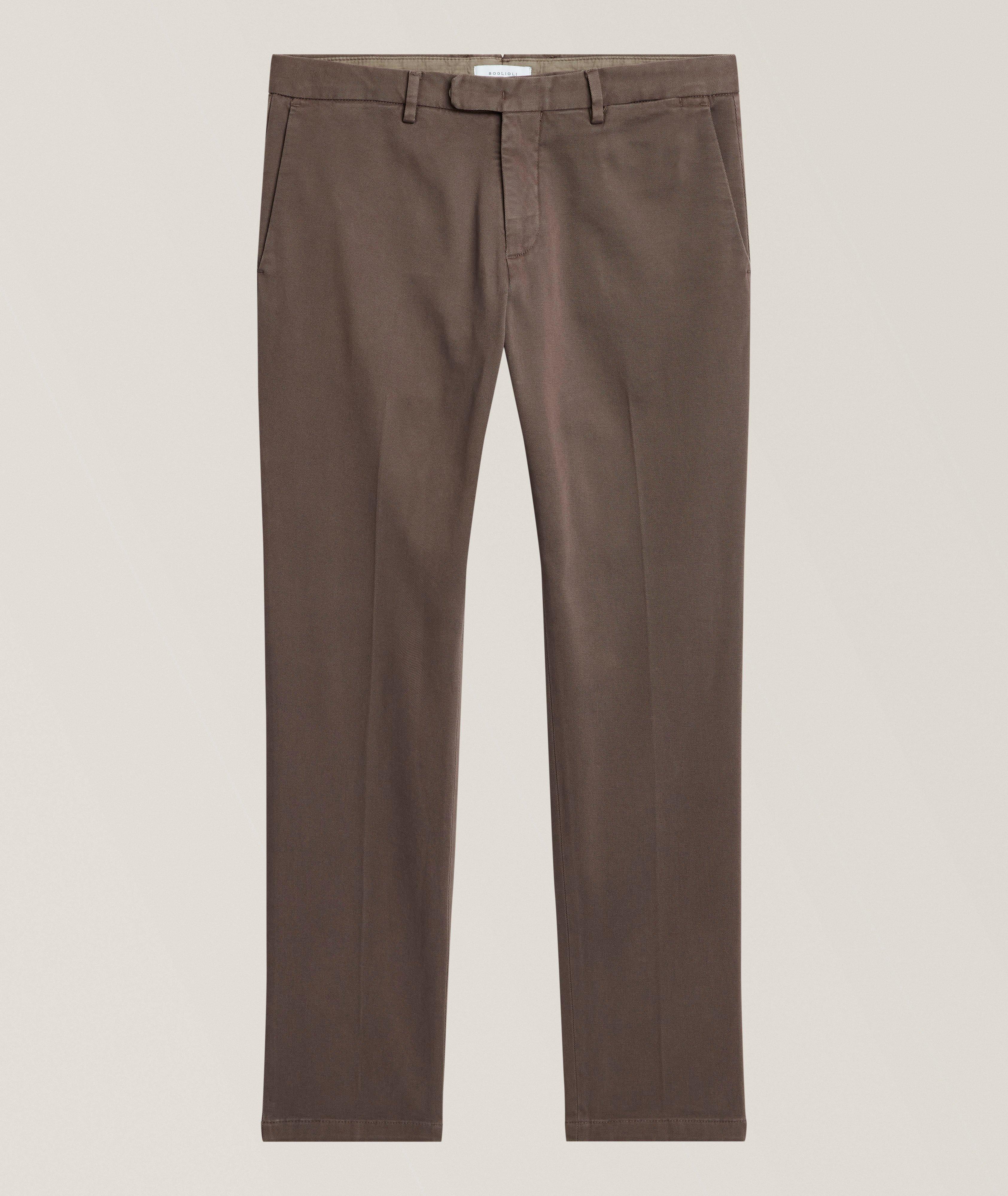 Boglioli Pantalon chino coton-mélange lavé