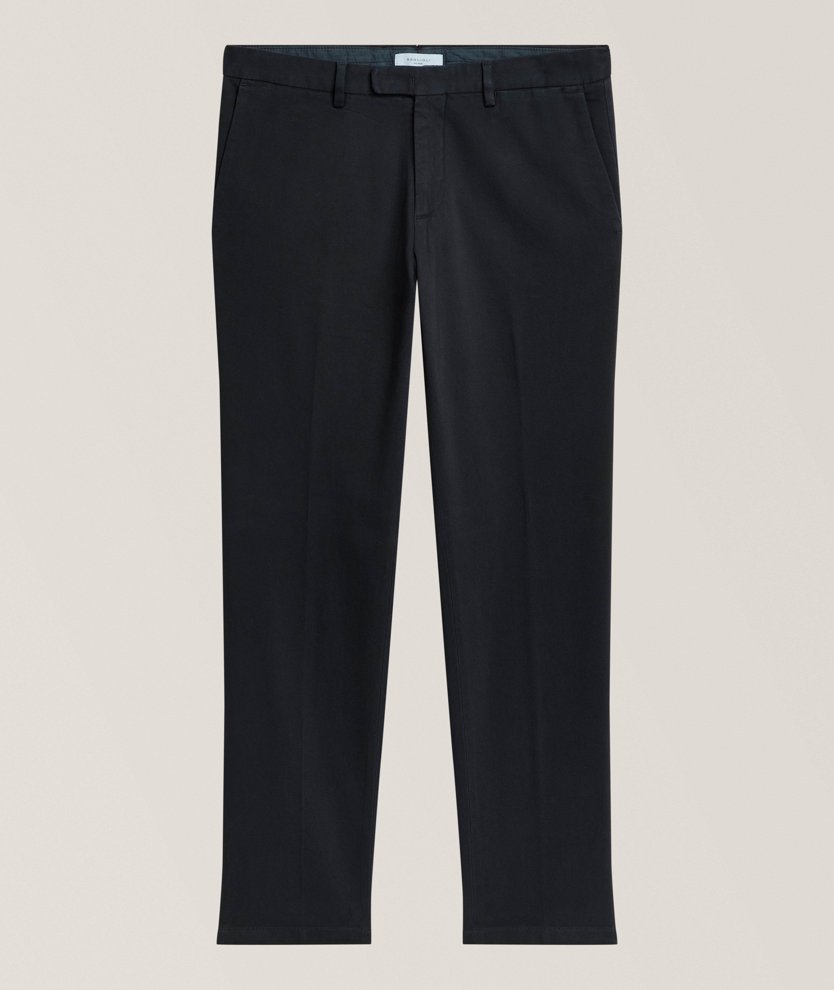 Boglioli Pantalon chino coton-mélange lavé