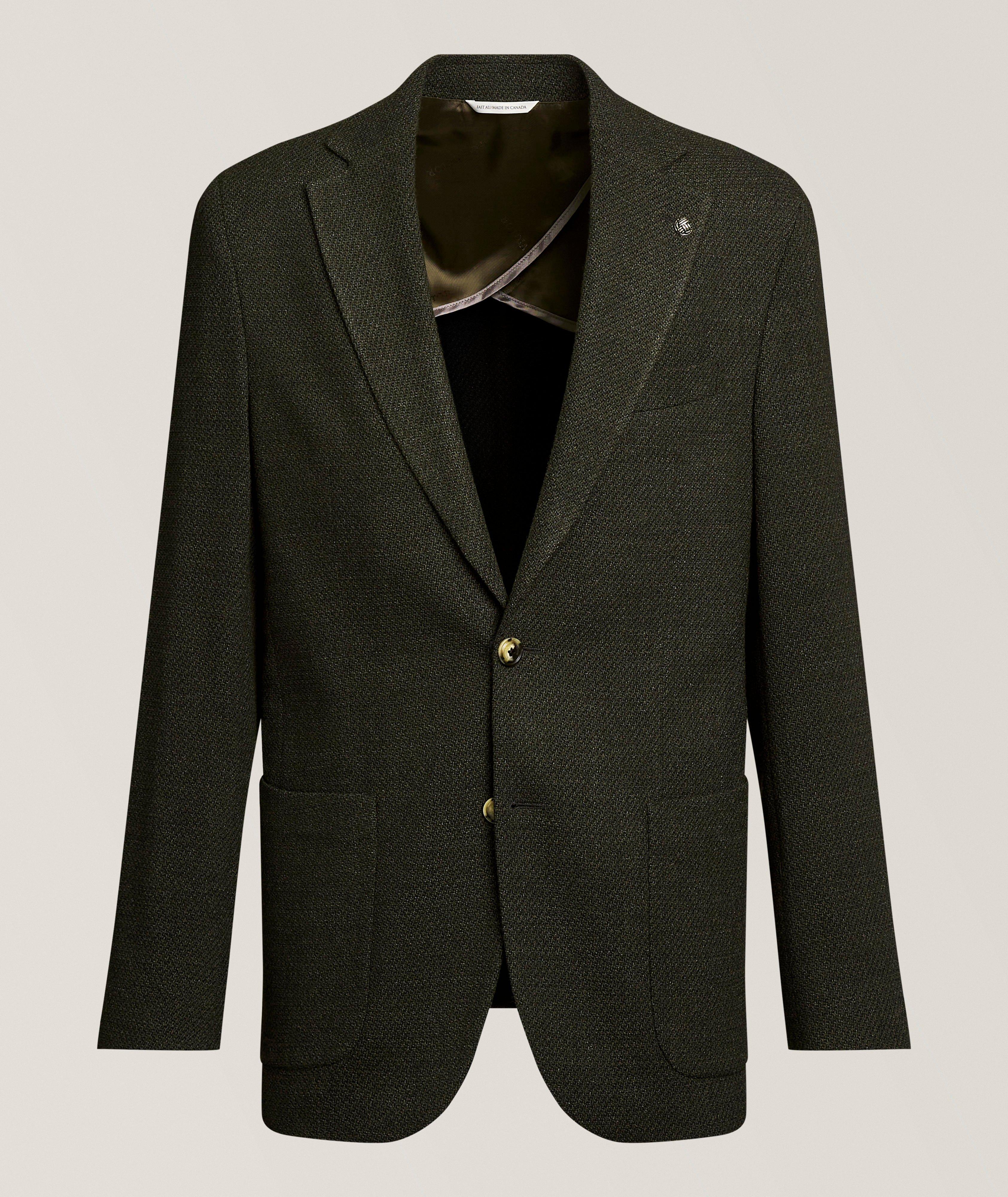 Jack Victor JACK VICTOR DK GREEN TEXTURED SOLID JKT