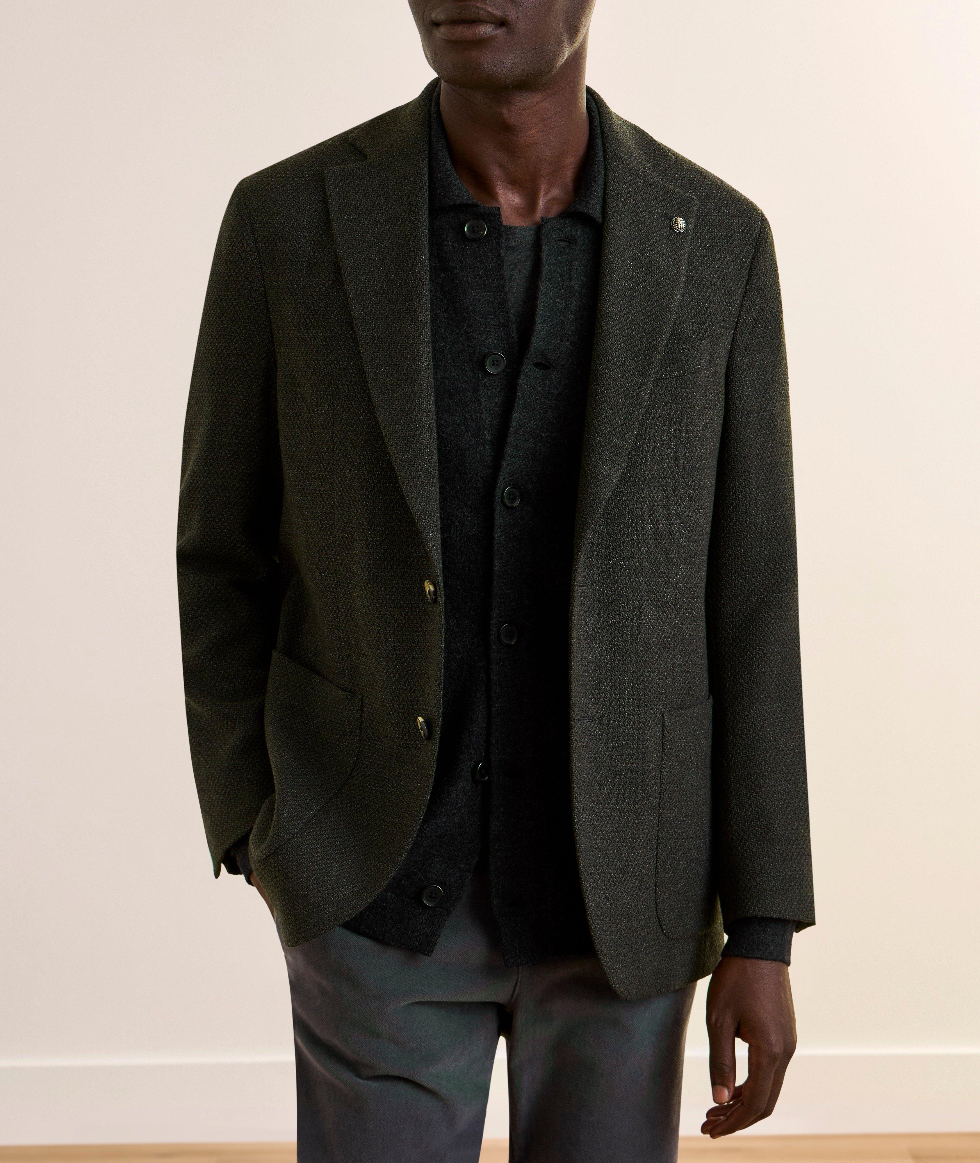 Veston sport laine-extensible texturé image 1