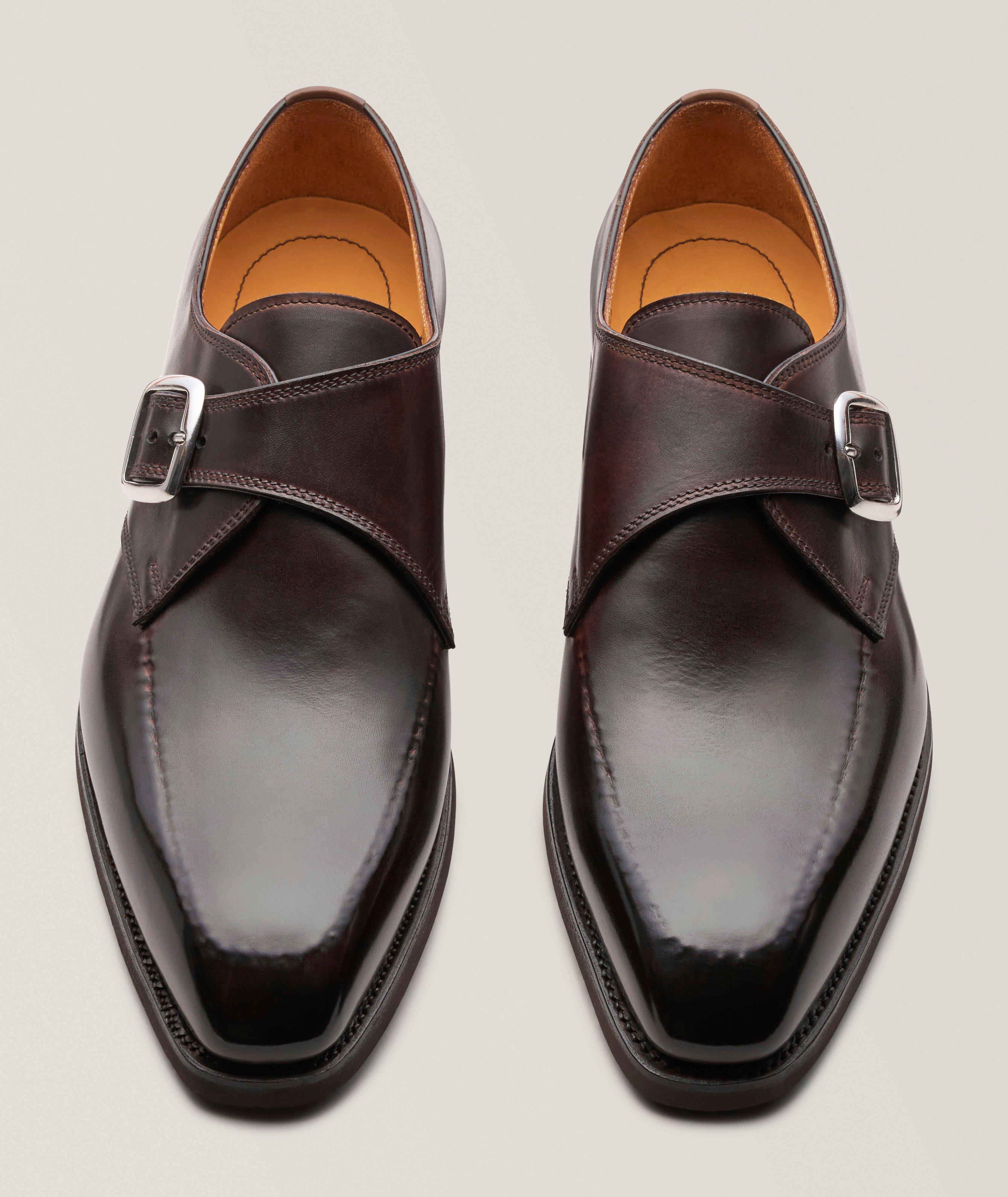 Gregorio Burnished Leather Monkstraps  image 1