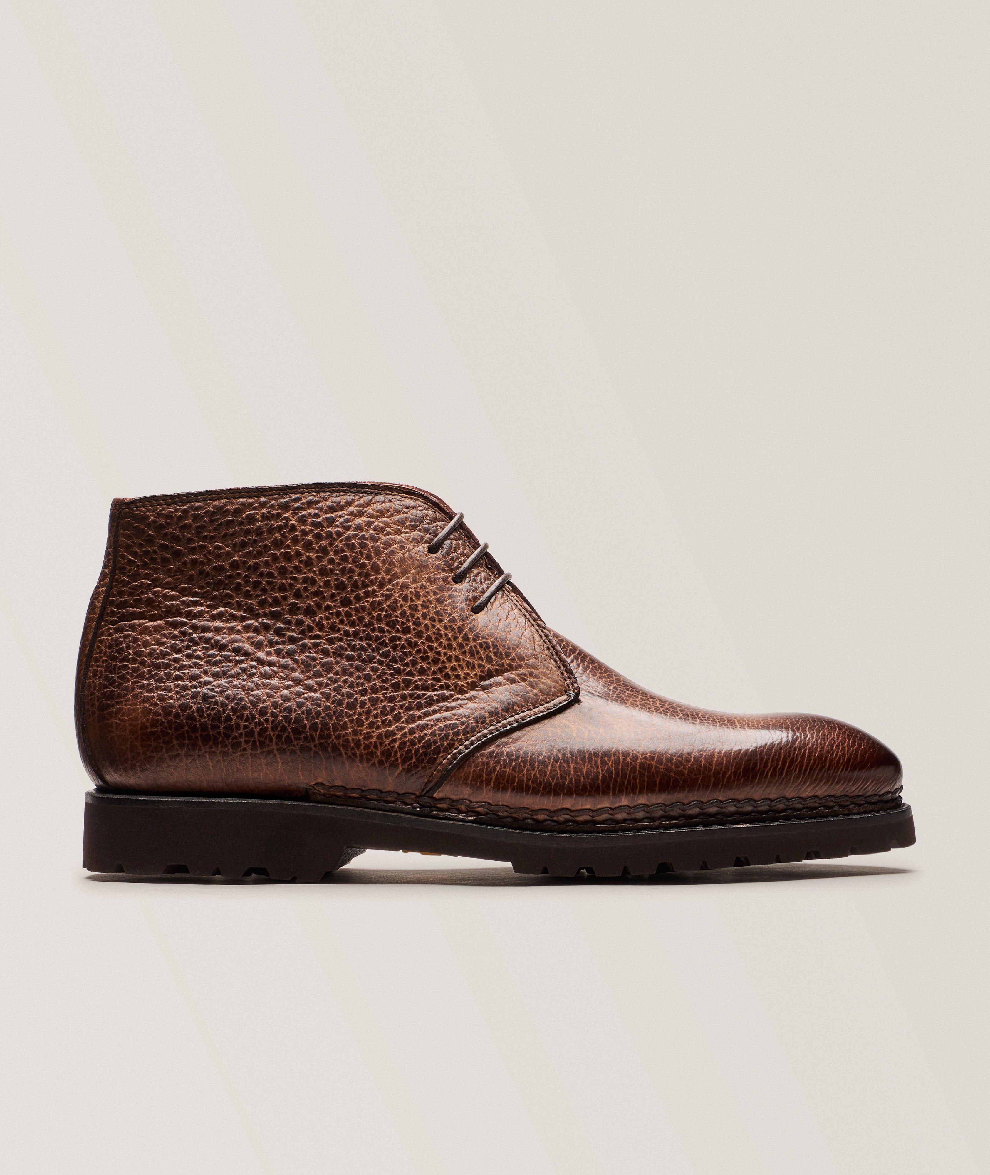 Bontoni Textured Bison Leather Desert Boots