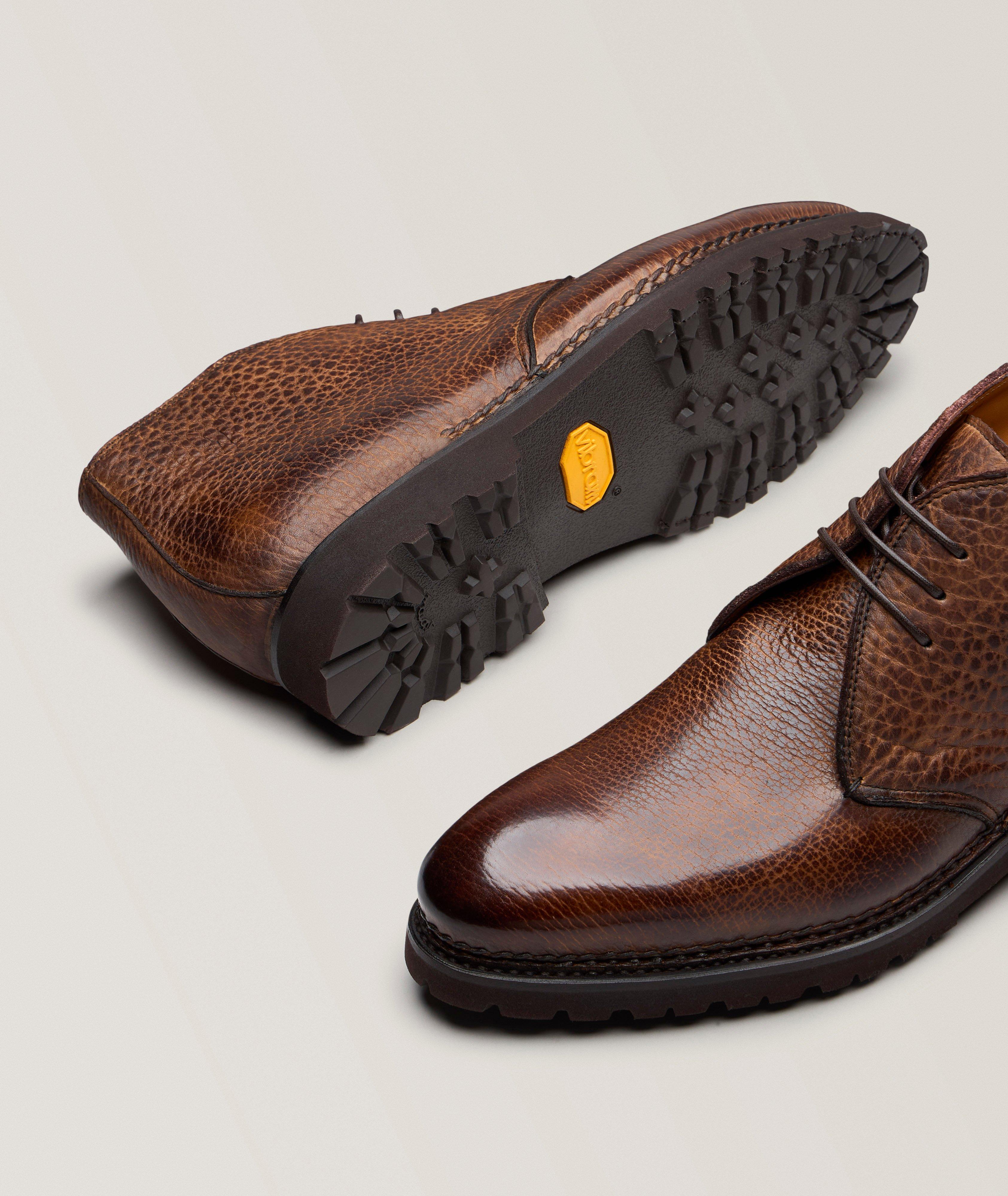 Textured Bison Leather Desert Boots image 3