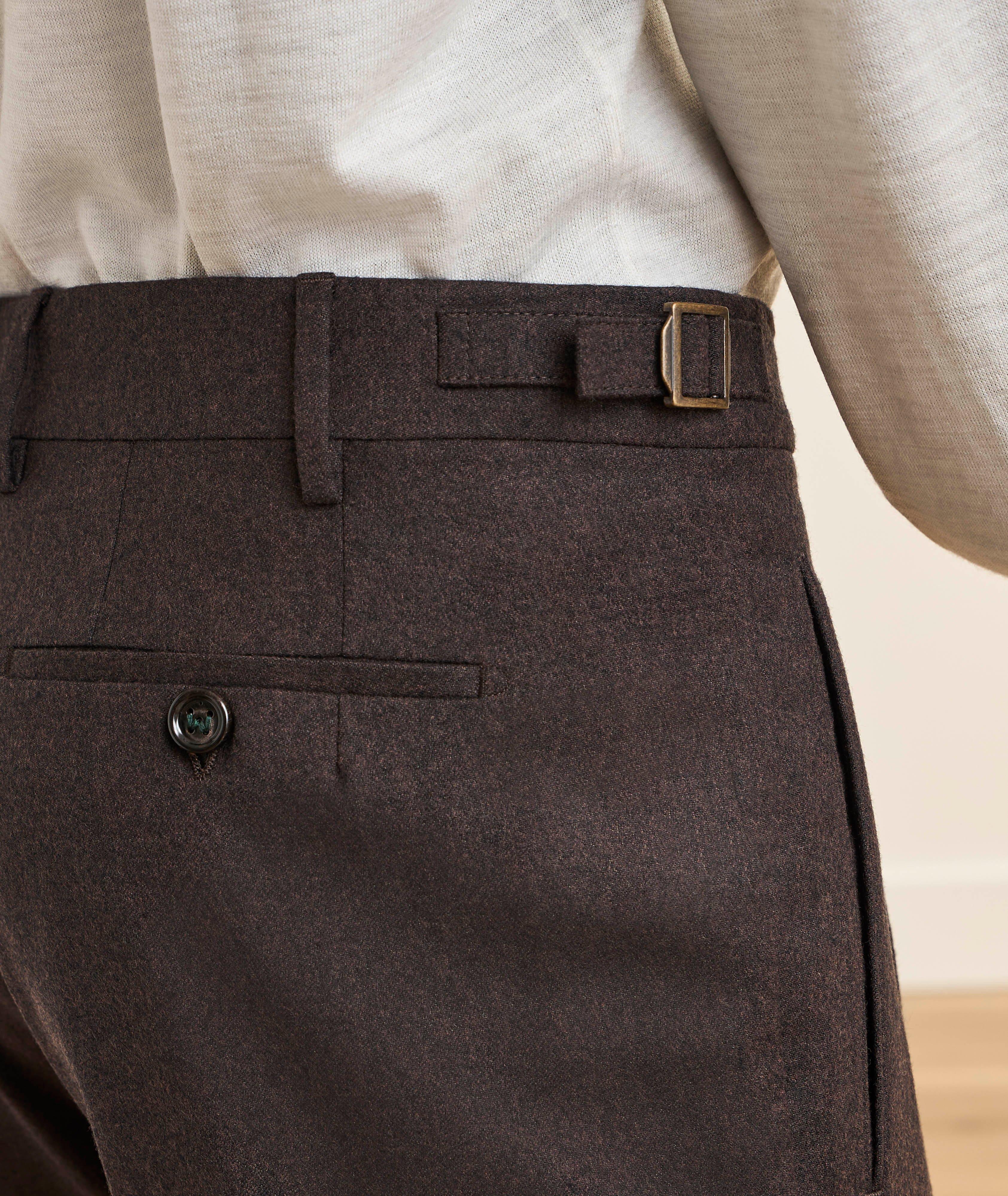 Pantalon habillé fuselé flanelle laine Retrolong image 3