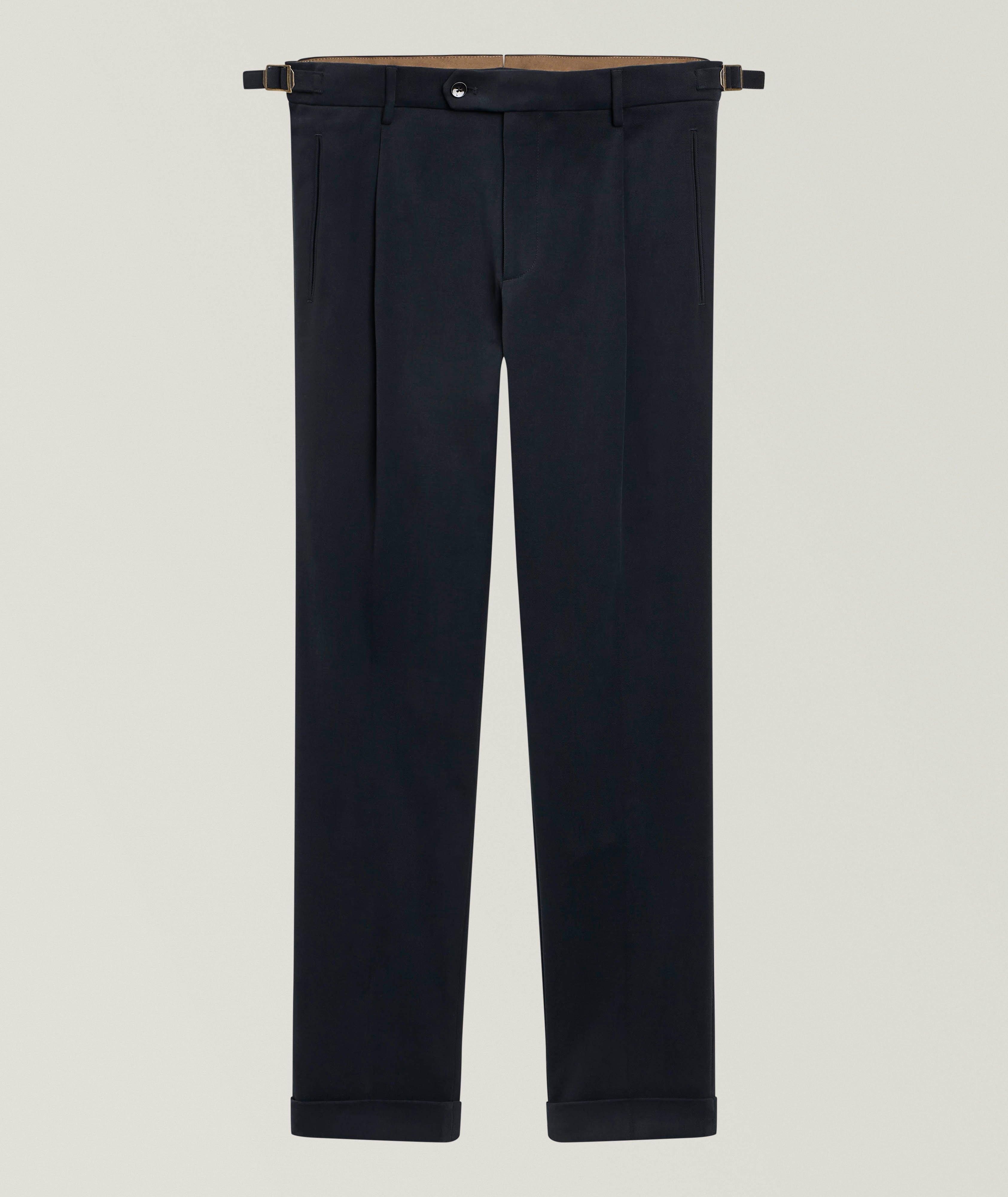 Berwich Retrolong Brushed Twill Tapered Dress Pants 