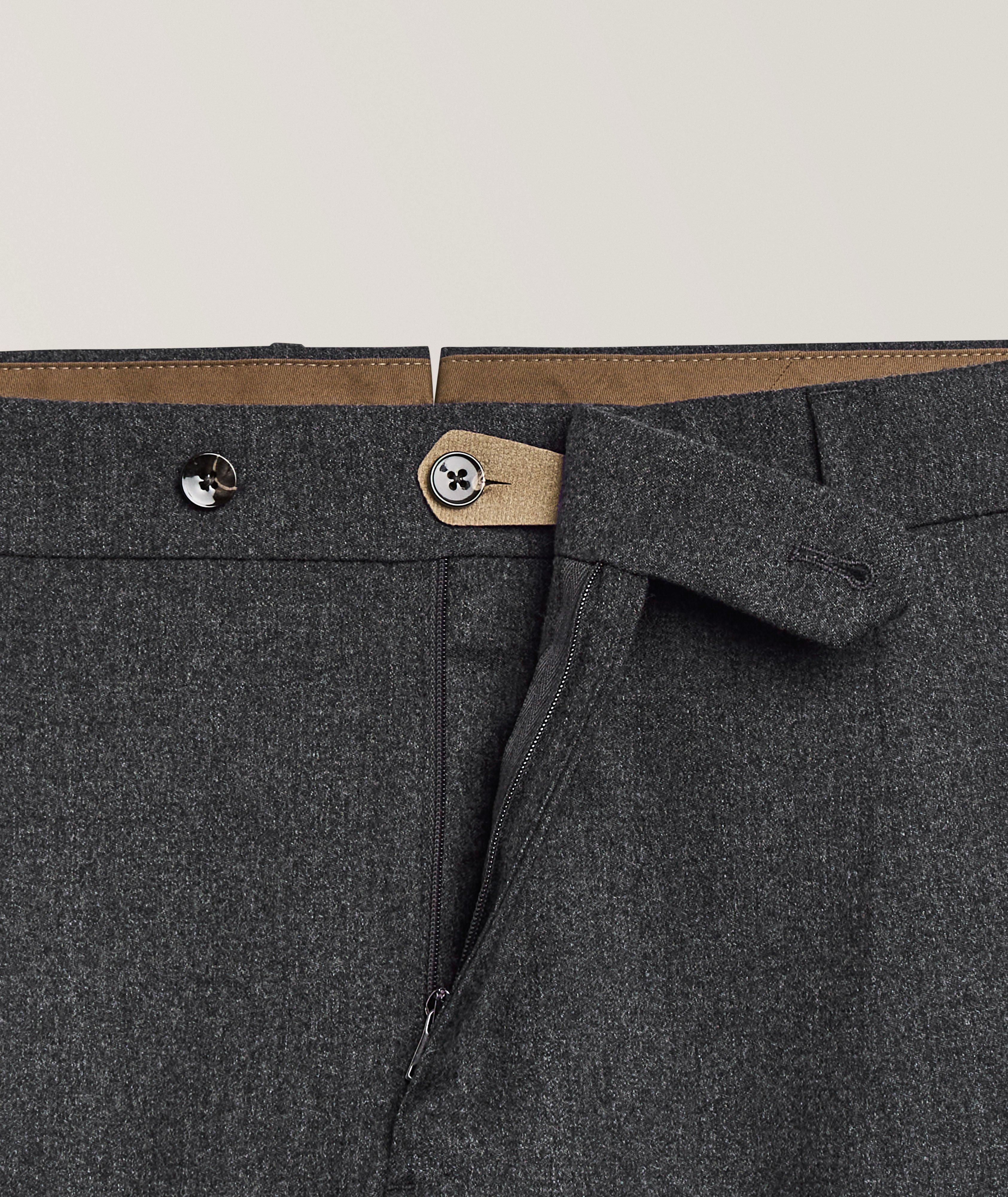 Retrolong Wool Flannel Tapered Dress Pants  image 4