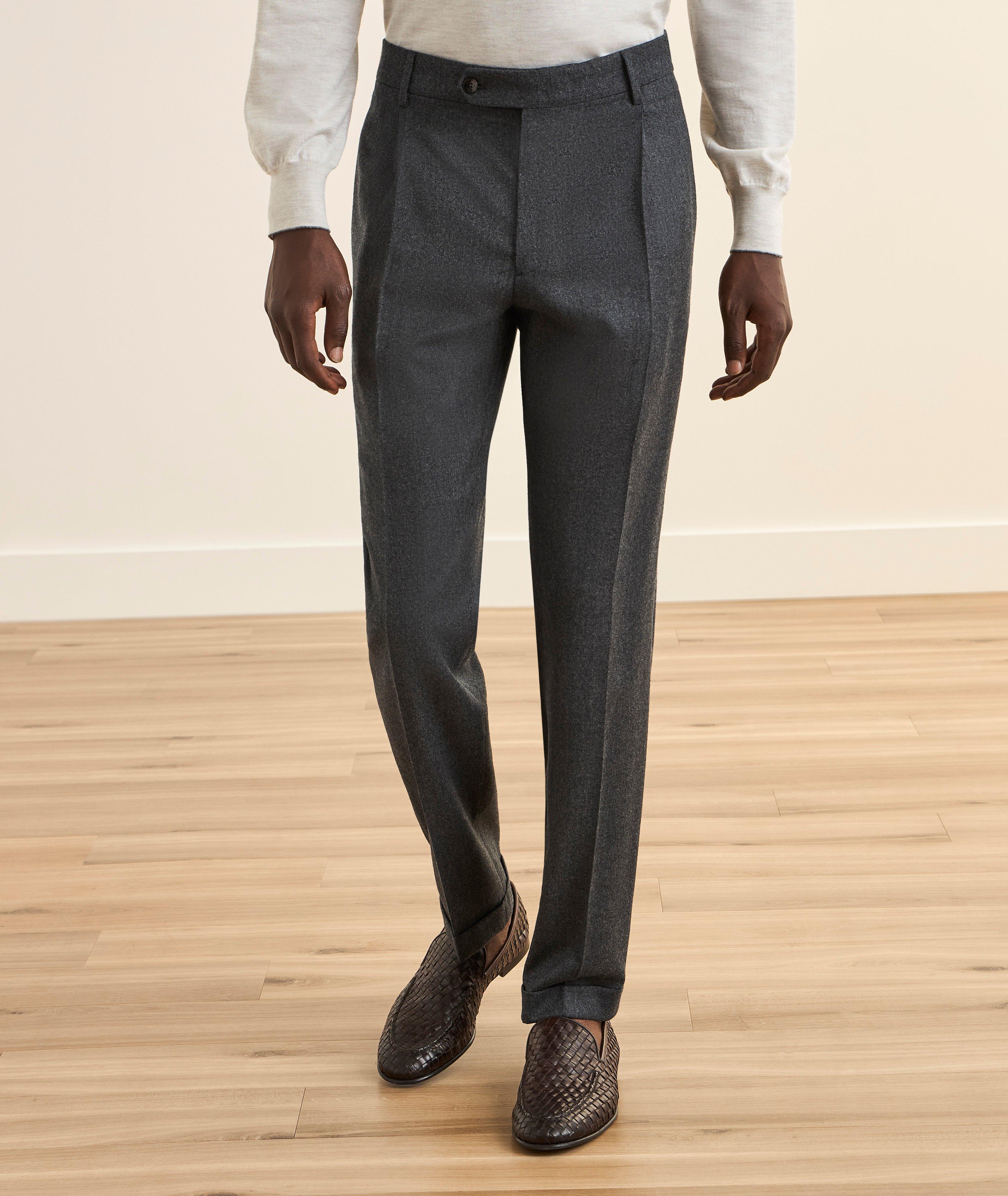 Retrolong Wool Flannel Tapered Dress Pants  image 1