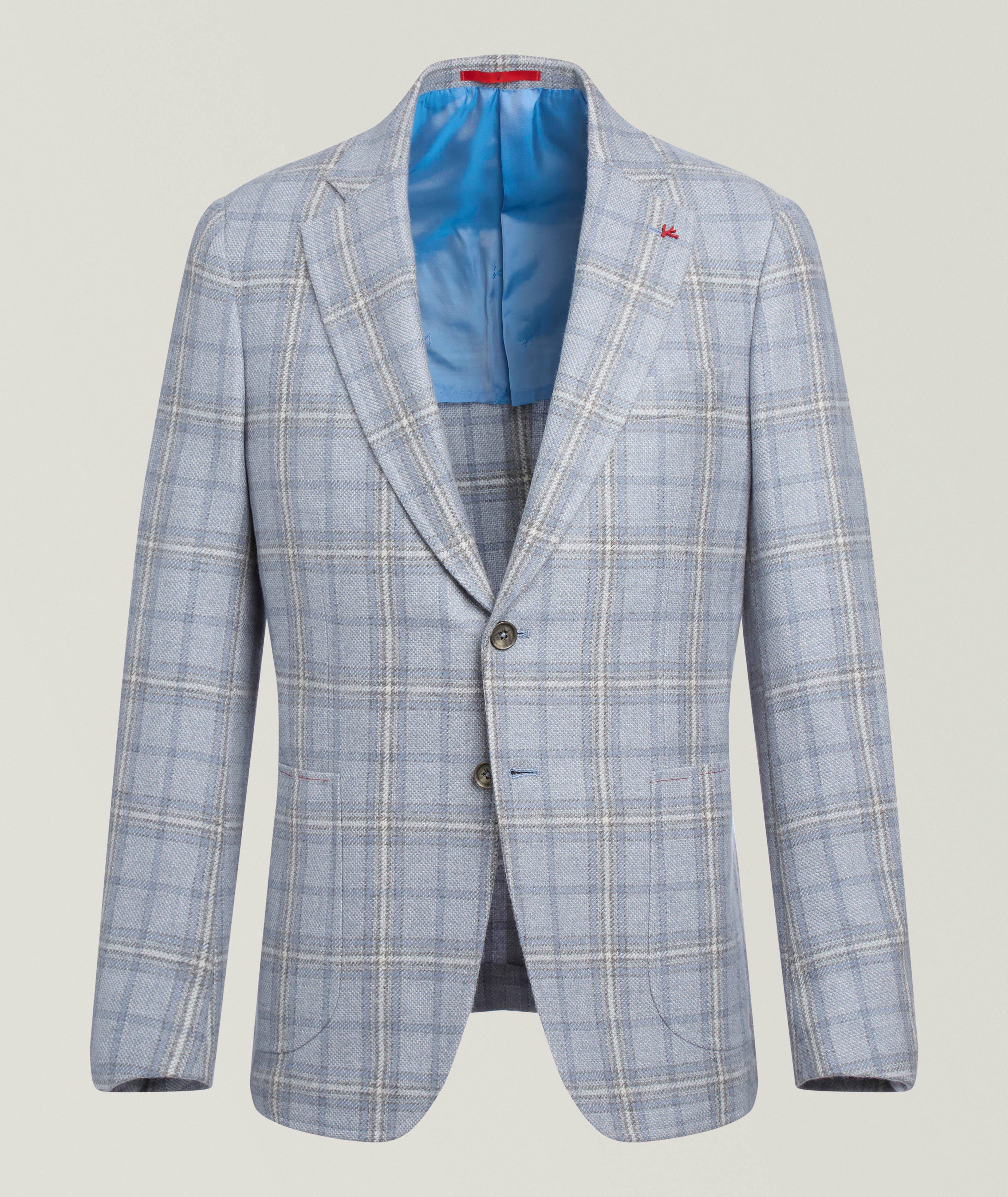Isaia Capri Plaid Sport Jacket