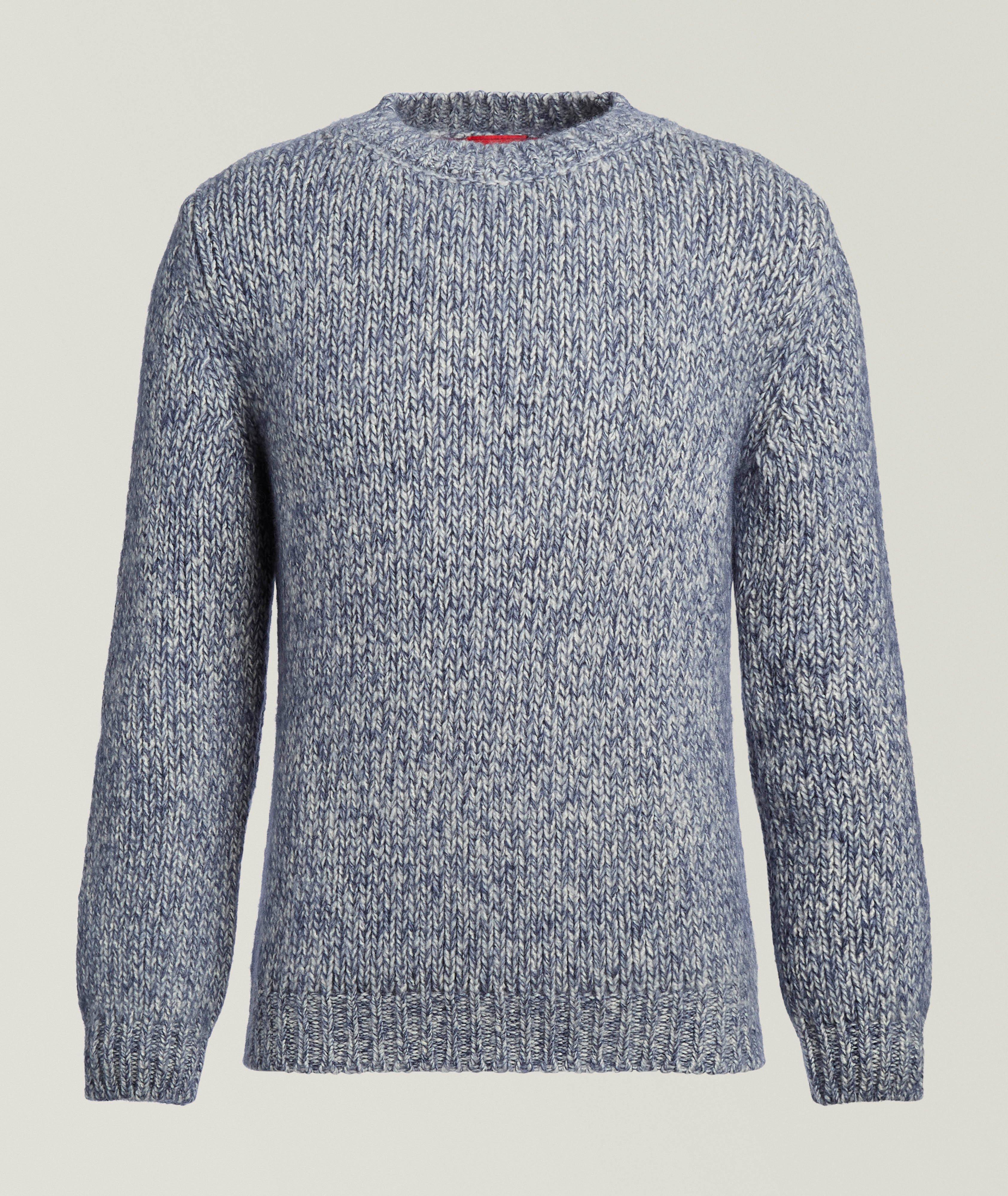 Isaia Mélange Knitted Crewneck Sweater