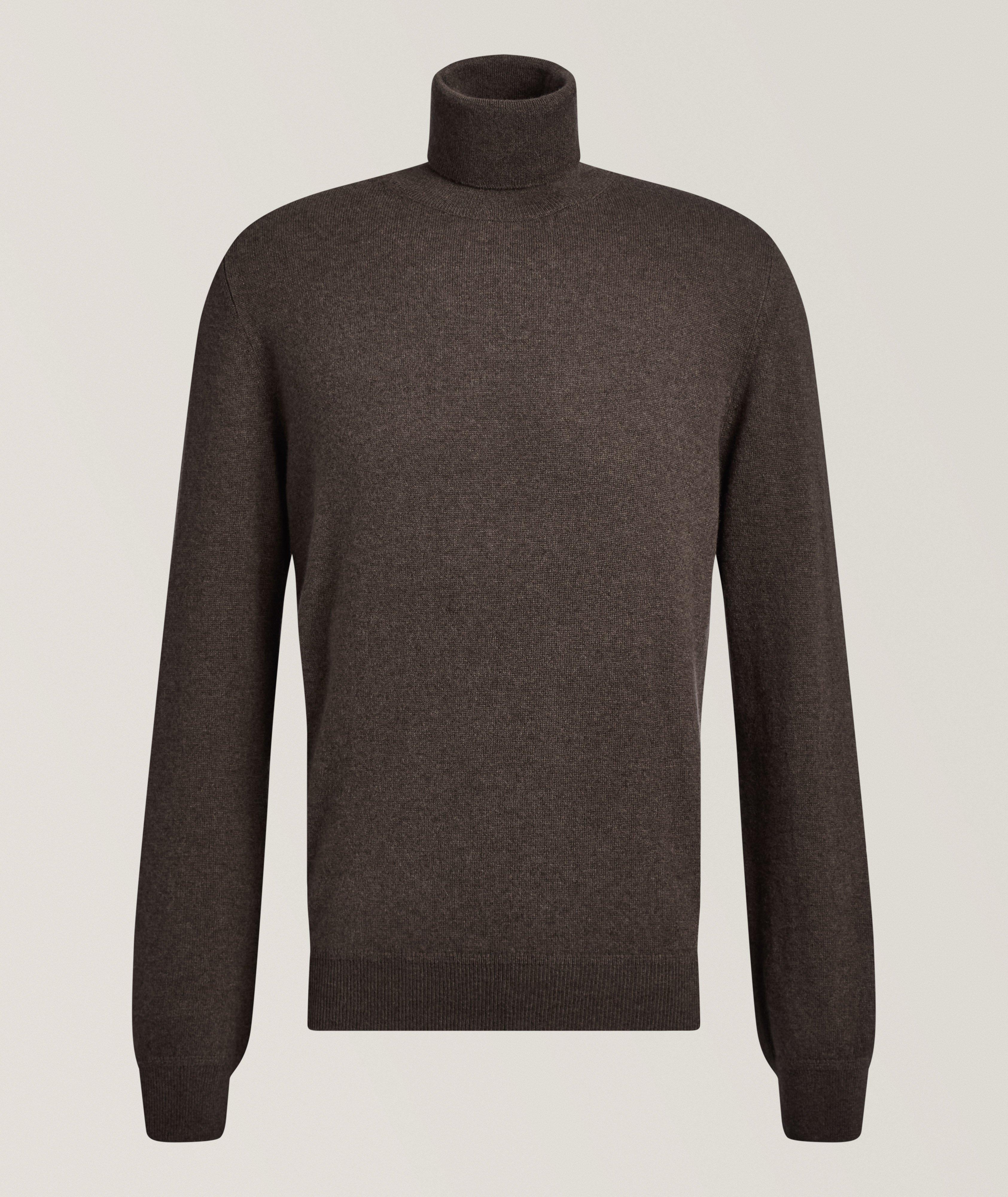 Isaia Mélange Cashmere Turtleneck Sweater