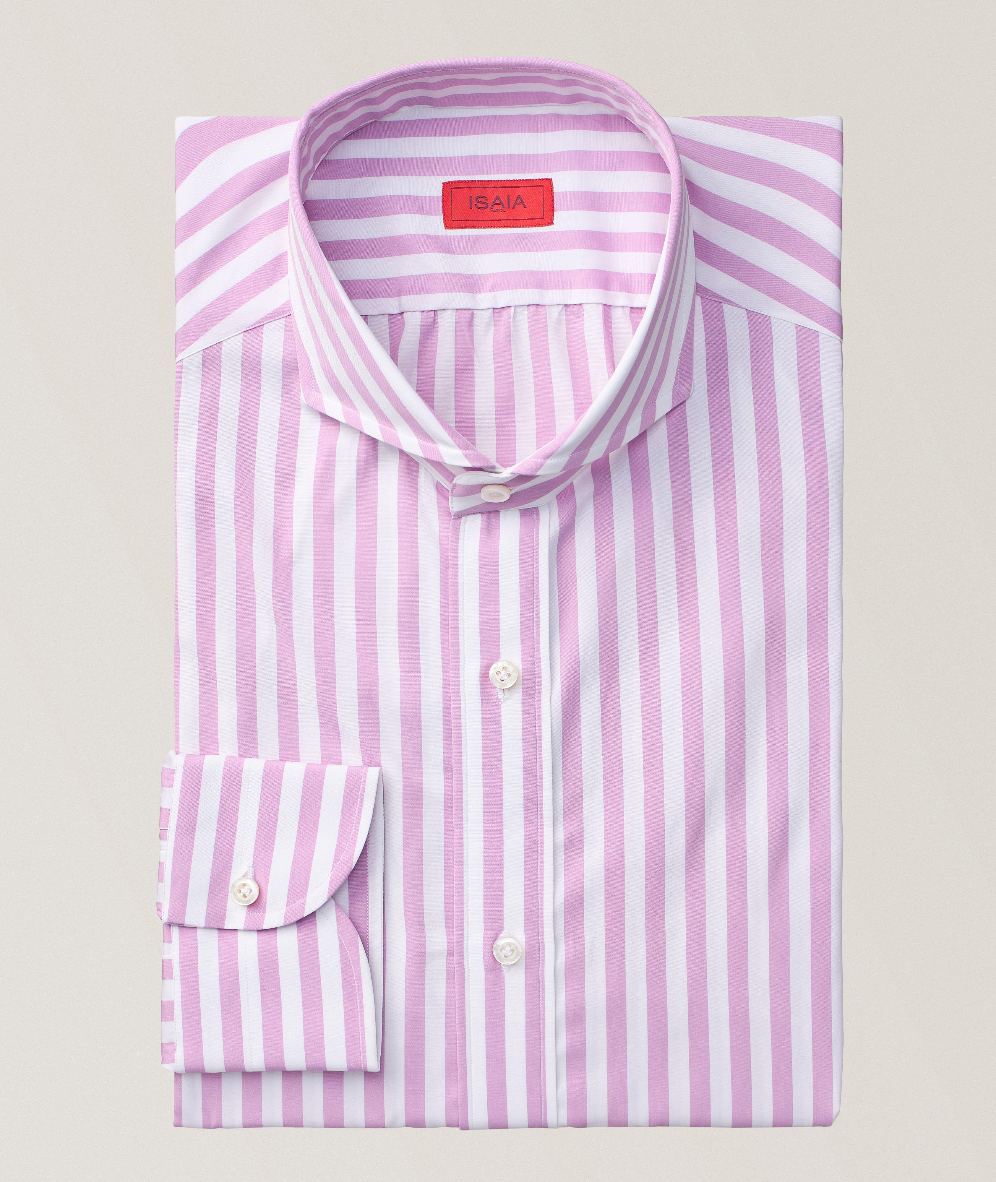 Isaia Striped Cotton Dress Shirt